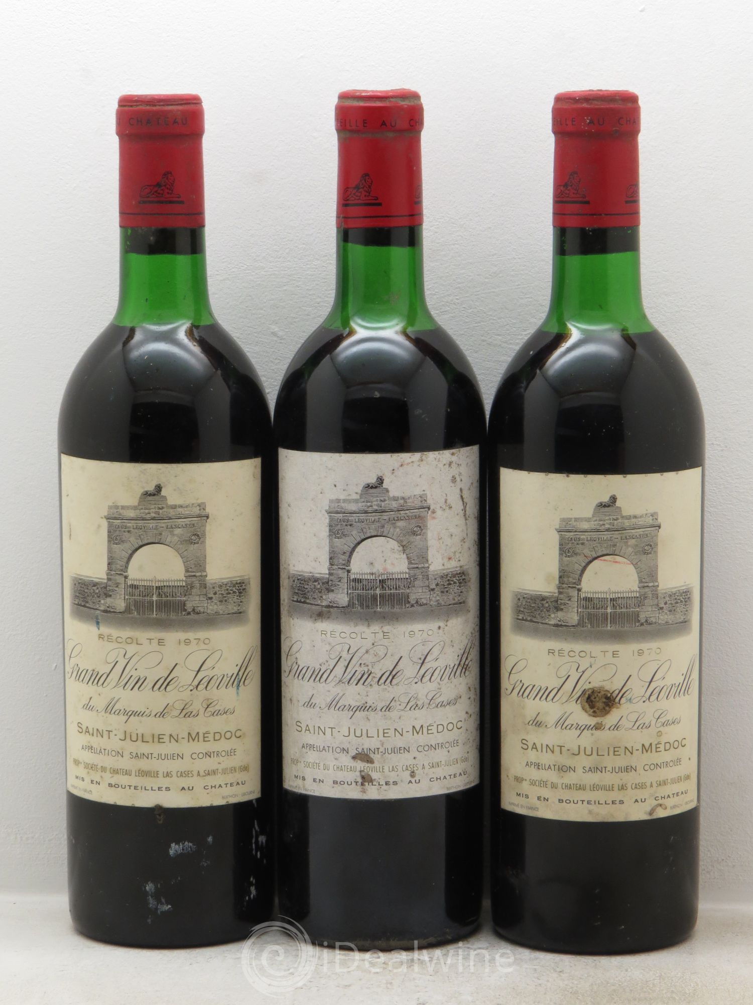 Château Léoville Las Cases 2ème Grand Cru Classé 1970 - Lot de 3 bouteilles - 0