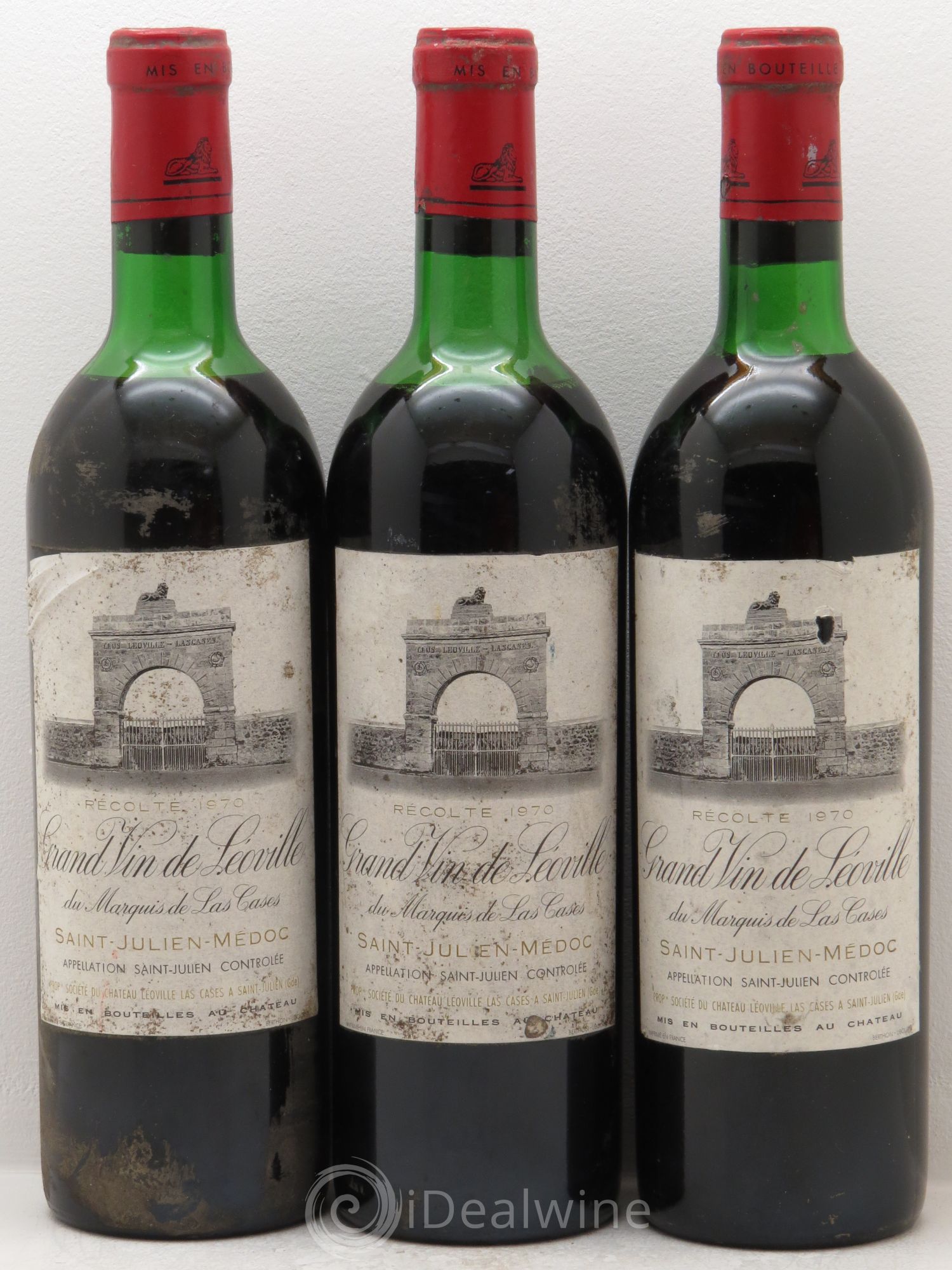 Château Léoville Las Cases 2ème Grand Cru Classé 1970 - Lot de 3 bouteilles - 0