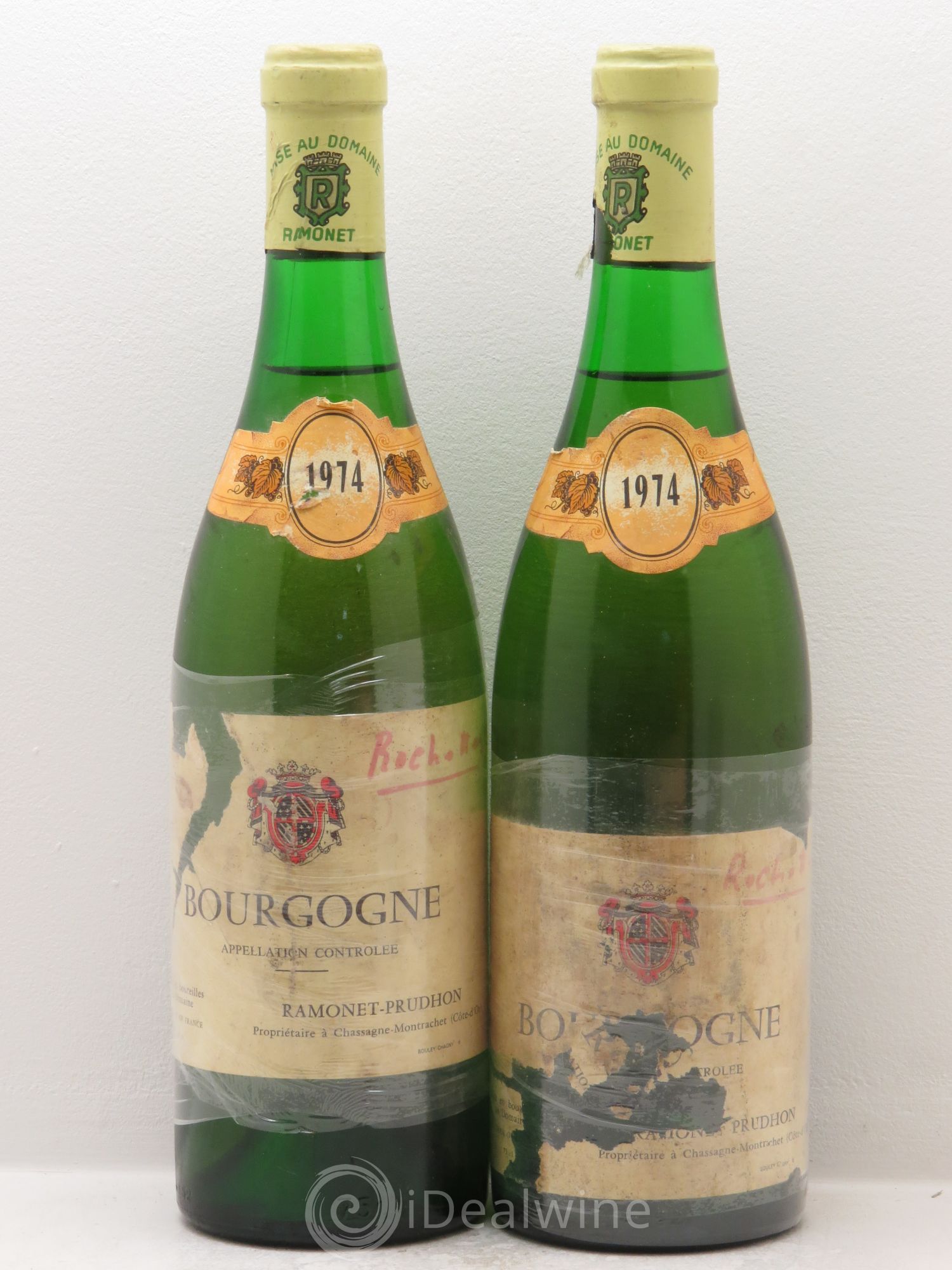 Bourgogne Ramonet Prudhon (sans prix de réserve) 1974 - Lot de 2 bouteilles - 0