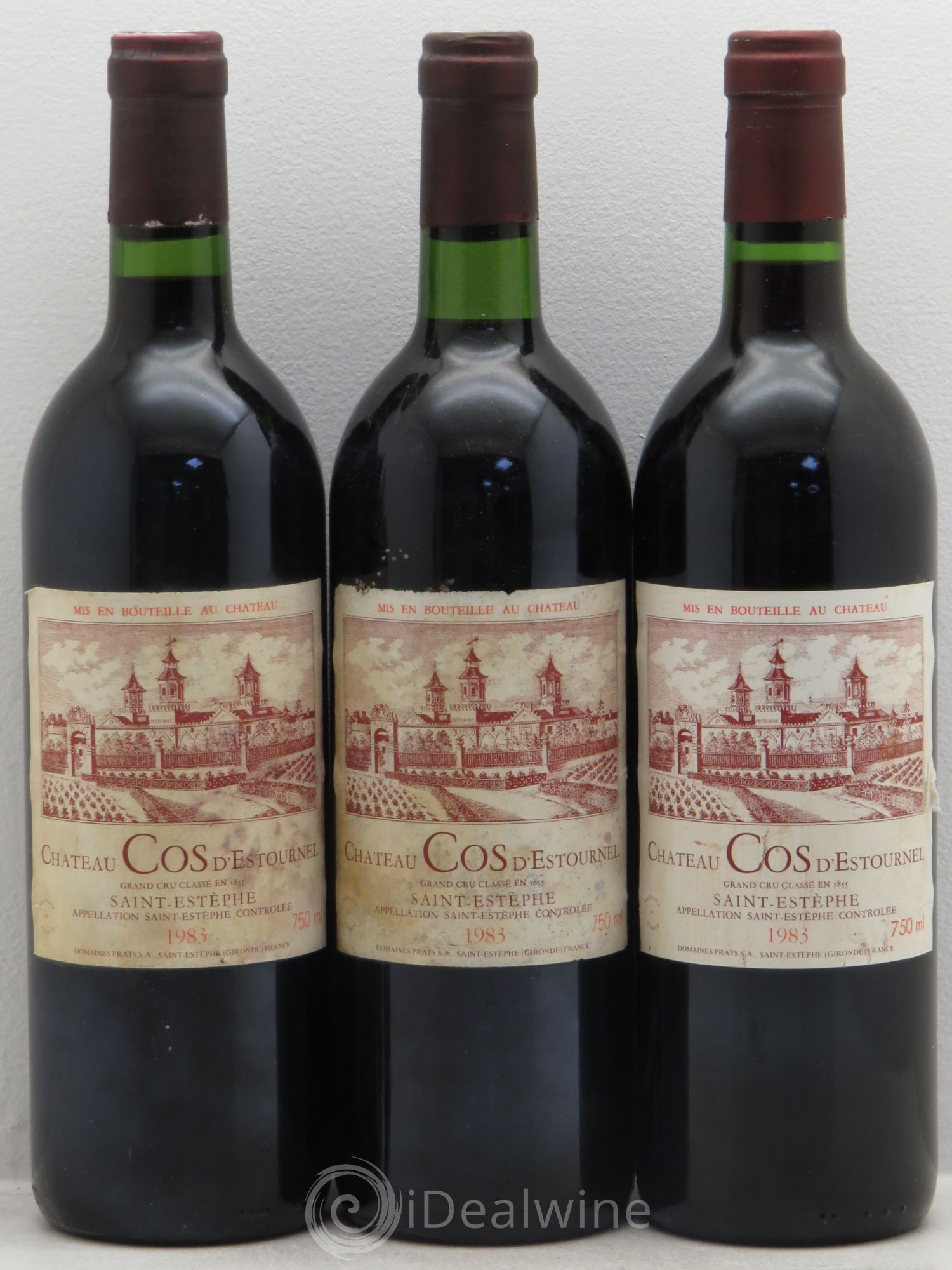 Cos d'Estournel 2ème Grand Cru Classé 1983 - Lot de 3 bouteilles - 0