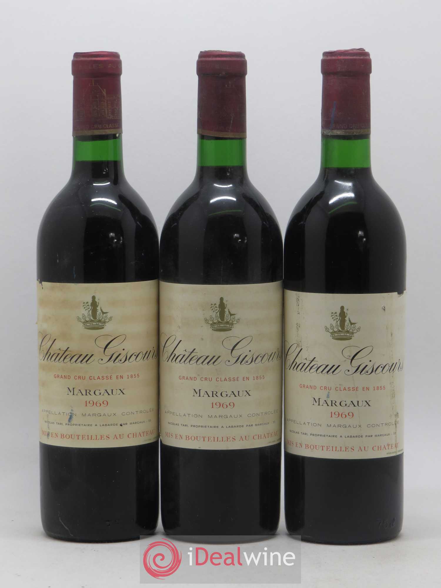 Château Giscours 3ème Grand Cru Classé 1969 - Lot de 6 bouteilles - 1