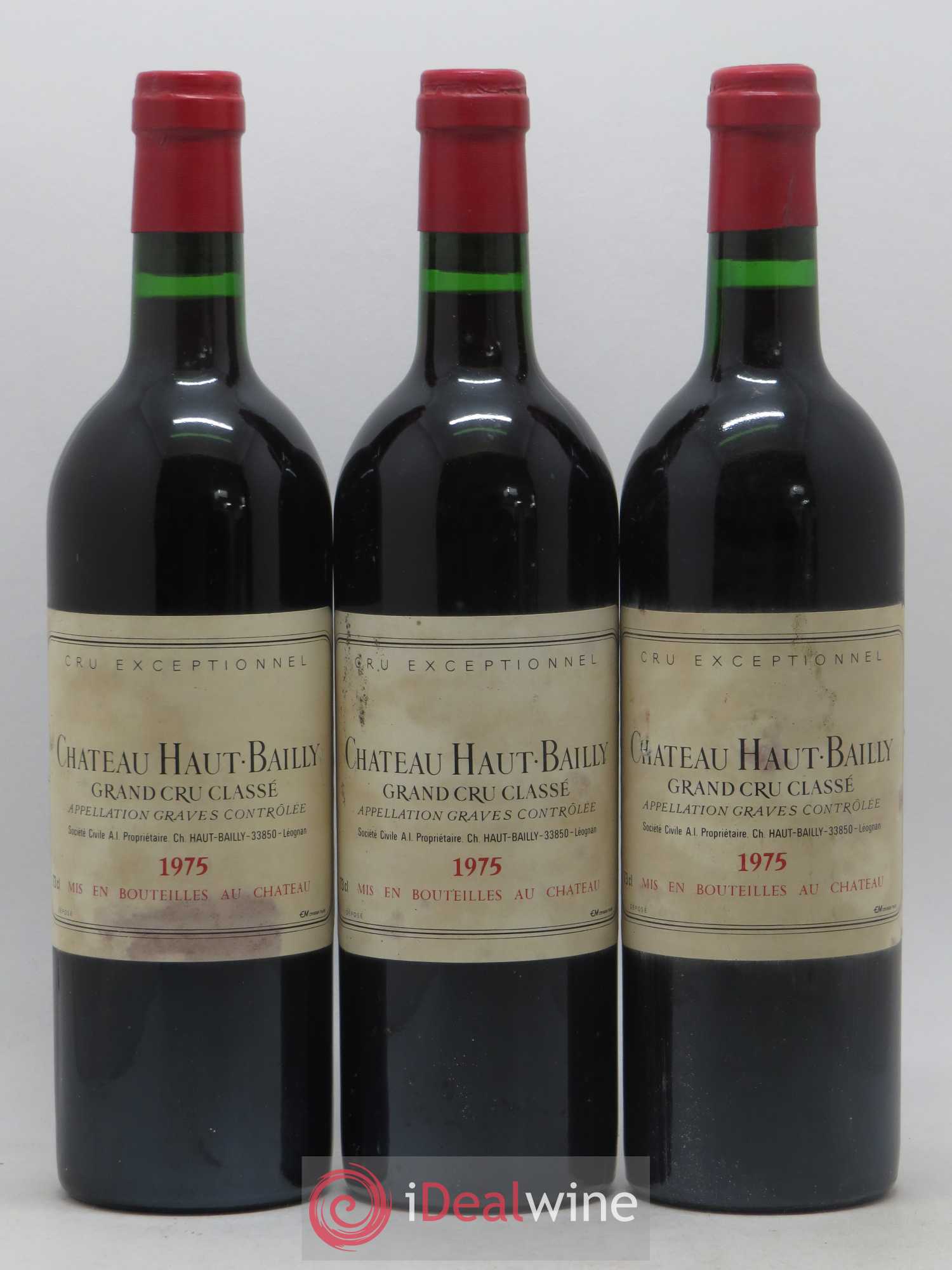 Château Haut-Bailly Cru Classé de Graves 1975 - Lot de 6 bouteilles - 1