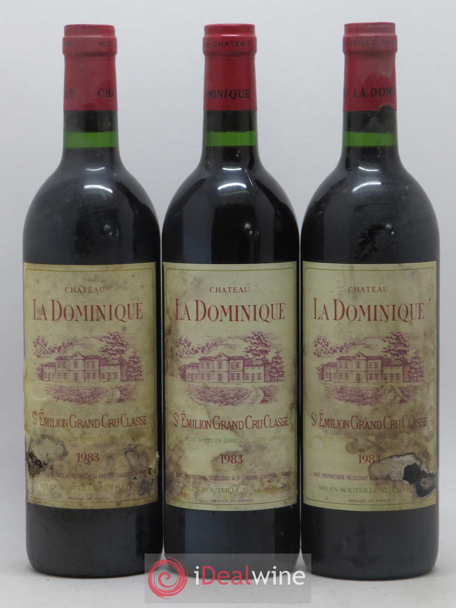 Château la Dominique Grand Cru Classé 1983 - Lot de 6 bouteilles - 1