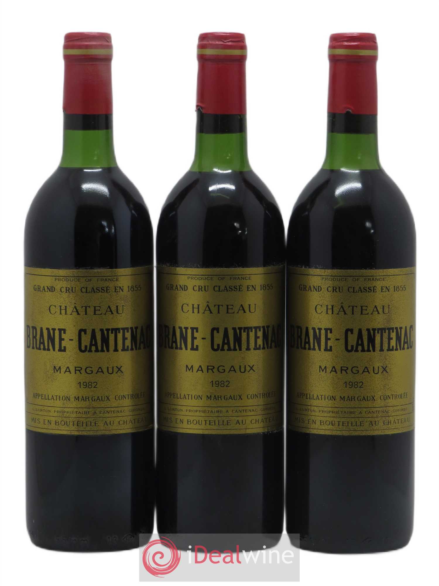 Château Brane Cantenac 2ème Grand Cru Classé 1982 - Lot de 3 bouteilles - 0