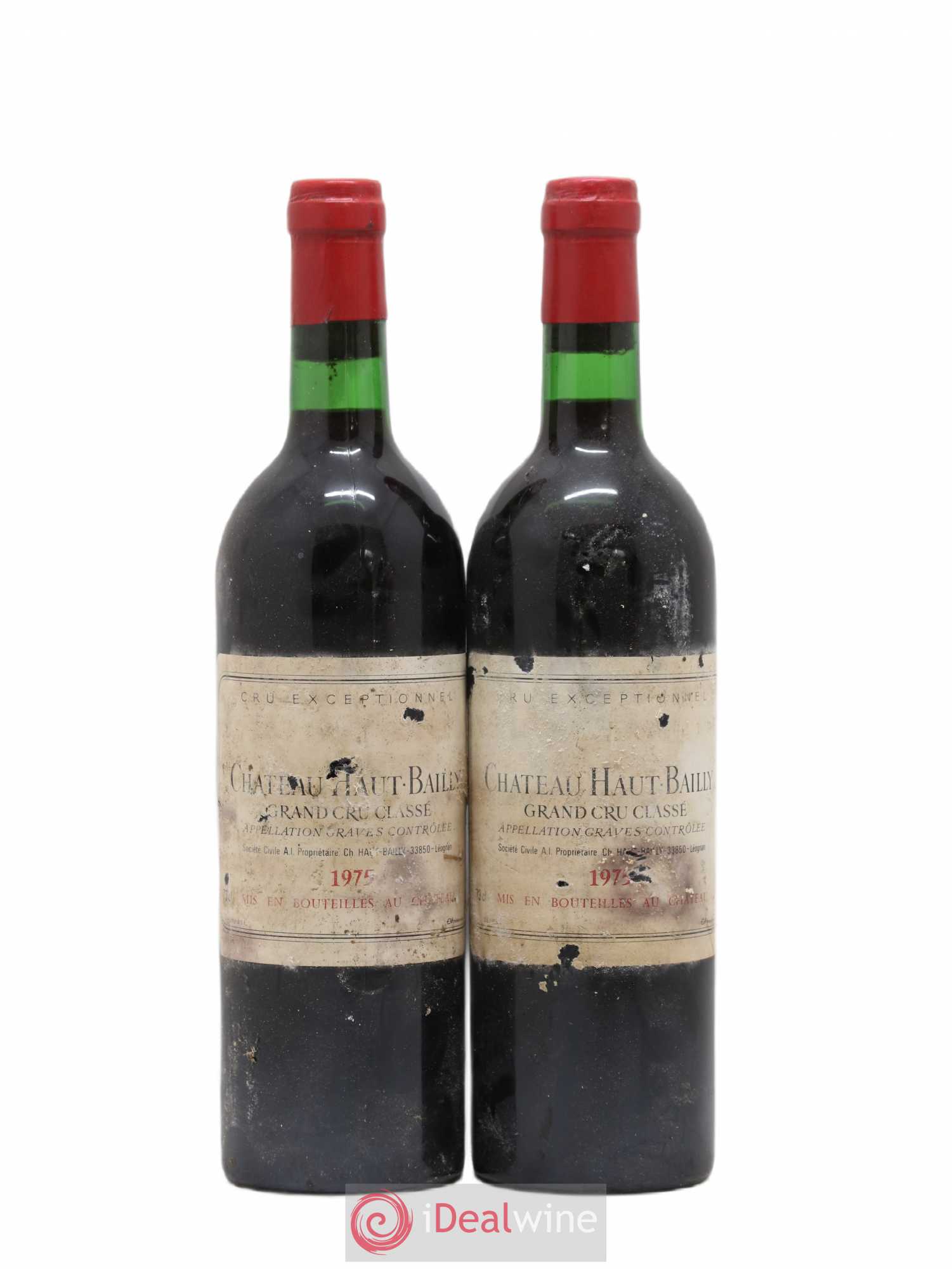 Château Haut-Bailly Cru Classé de Graves 1975 - Lot de 2 bouteilles - 0
