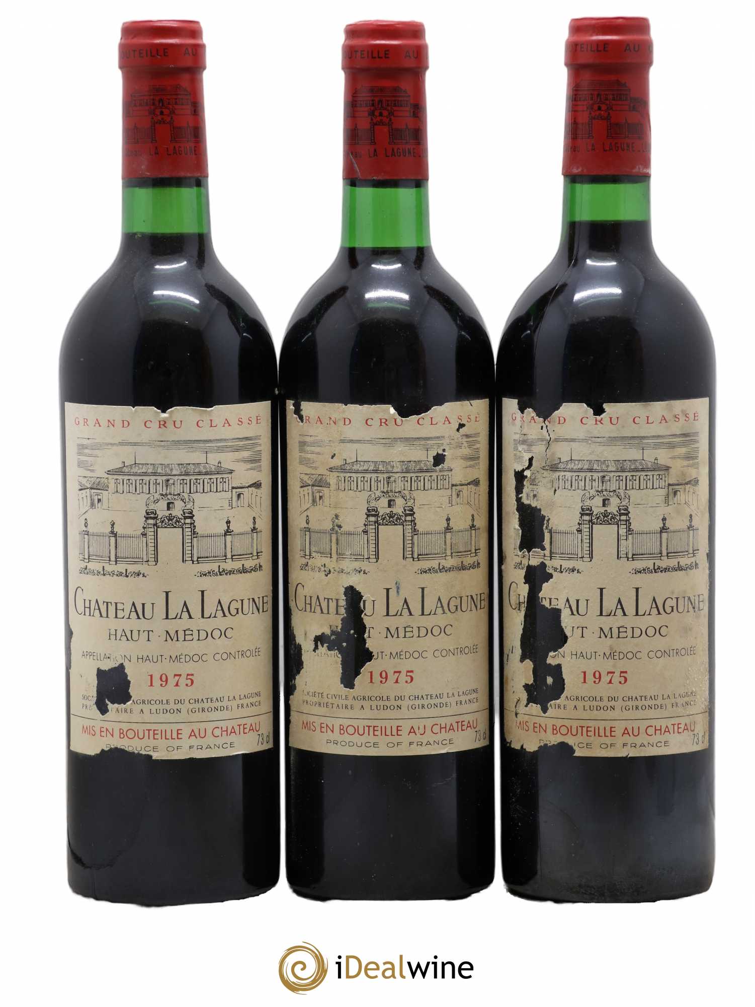 Château la Lagune 3ème Grand Cru Classé 1975 - Lot de 3 bouteilles - 0