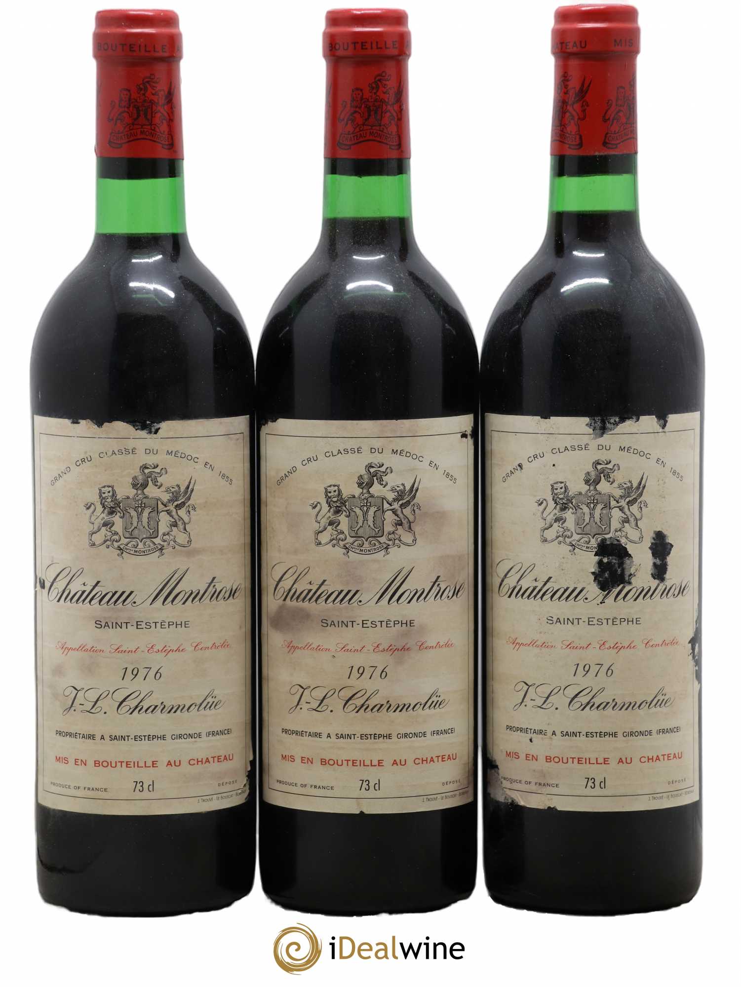 Château Montrose 2ème Grand Cru Classé 1976 - Lot de 3 bouteilles - 0