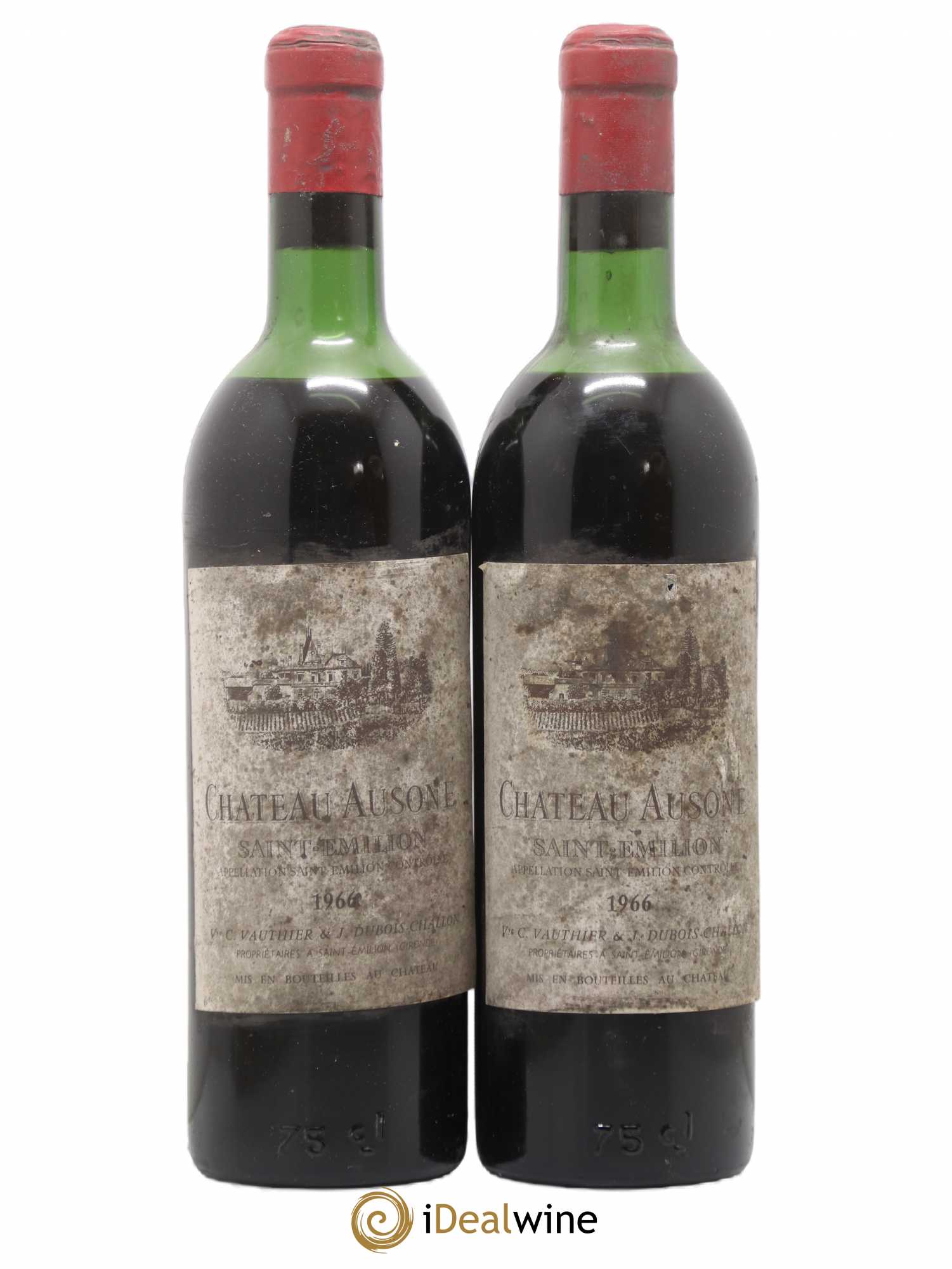 Château Ausone 1er Grand Cru Classé A 1966 - Lot de 2 bouteilles - 0