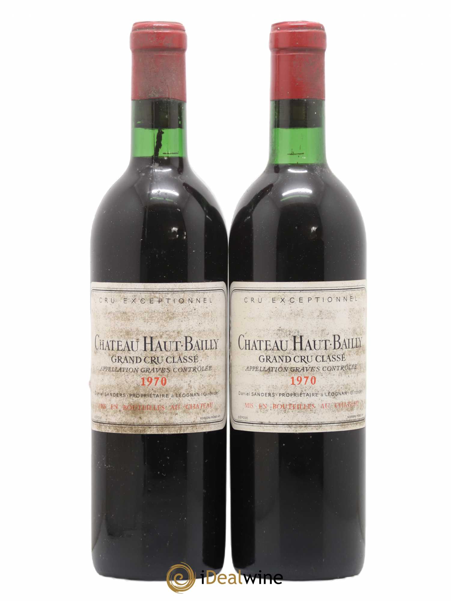 Château Haut-Bailly Cru Classé de Graves 1970 - Lot de 2 bouteilles - 0
