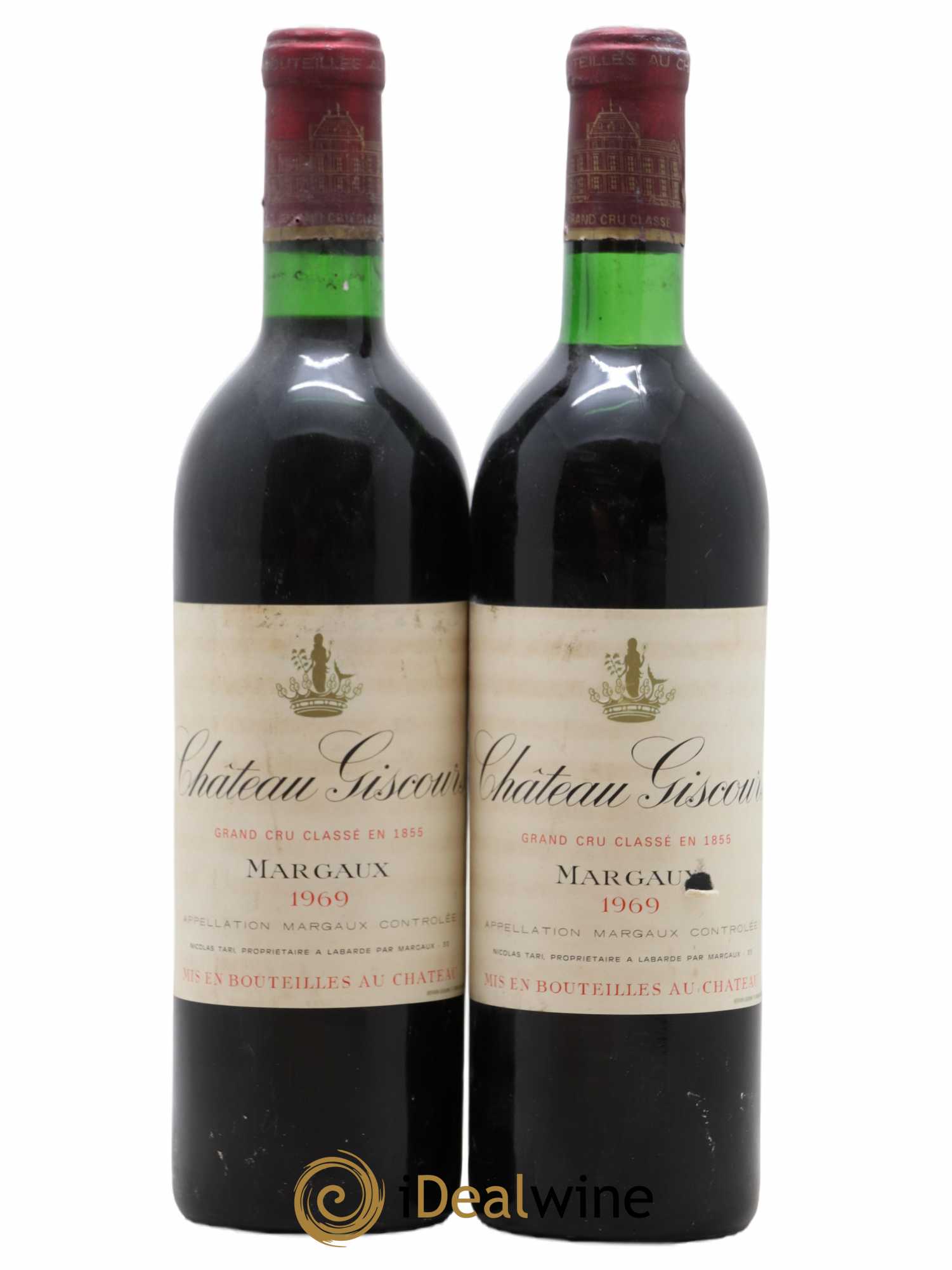 Château Giscours 3ème Grand Cru Classé 1969 - Lot de 2 bouteilles - 0