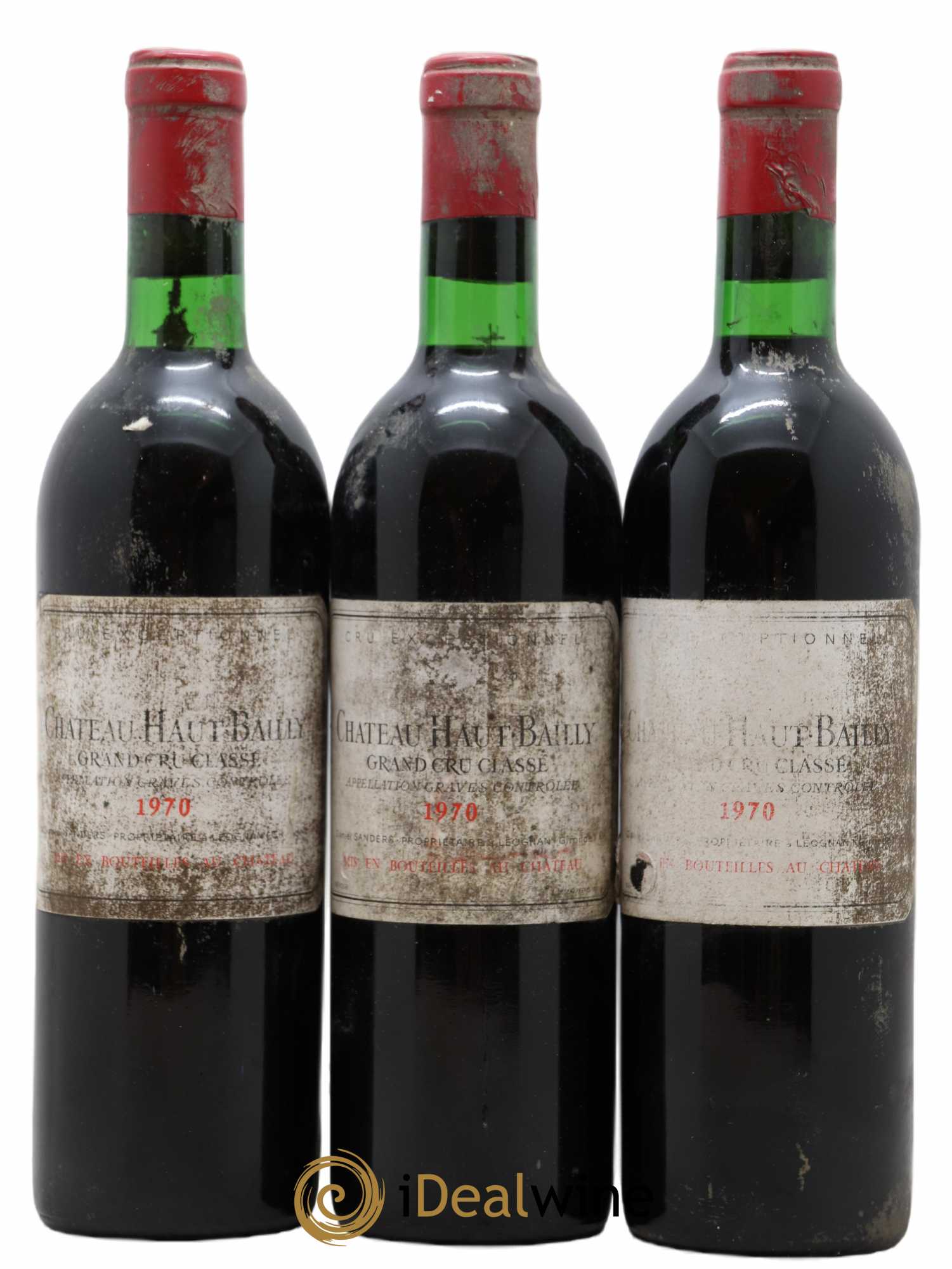 Château Haut-Bailly Cru Classé de Graves 1970 - Lot de 3 bouteilles - 0