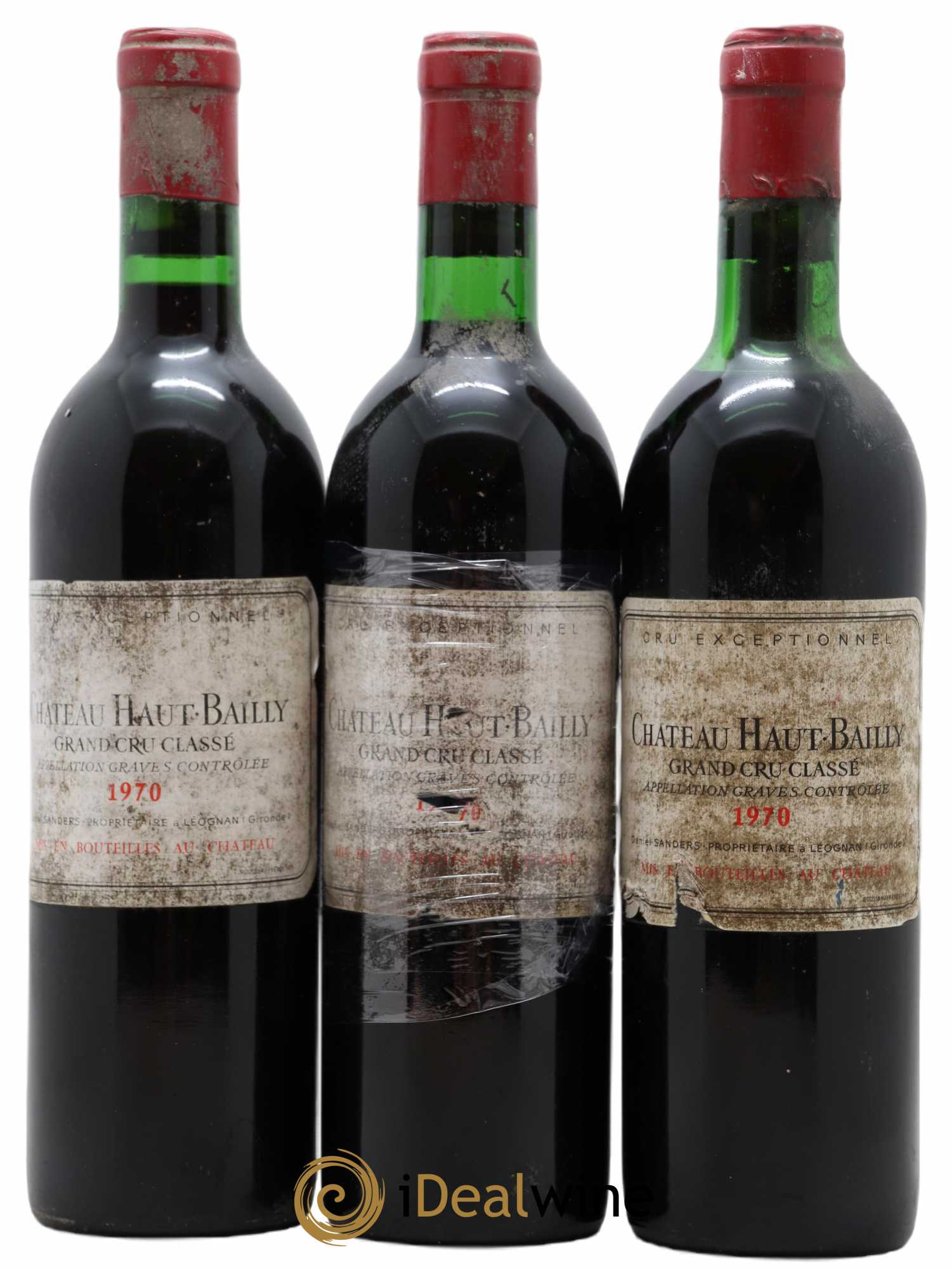 Château Haut-Bailly Cru Classé de Graves 1970 - Lot de 3 bouteilles - 0