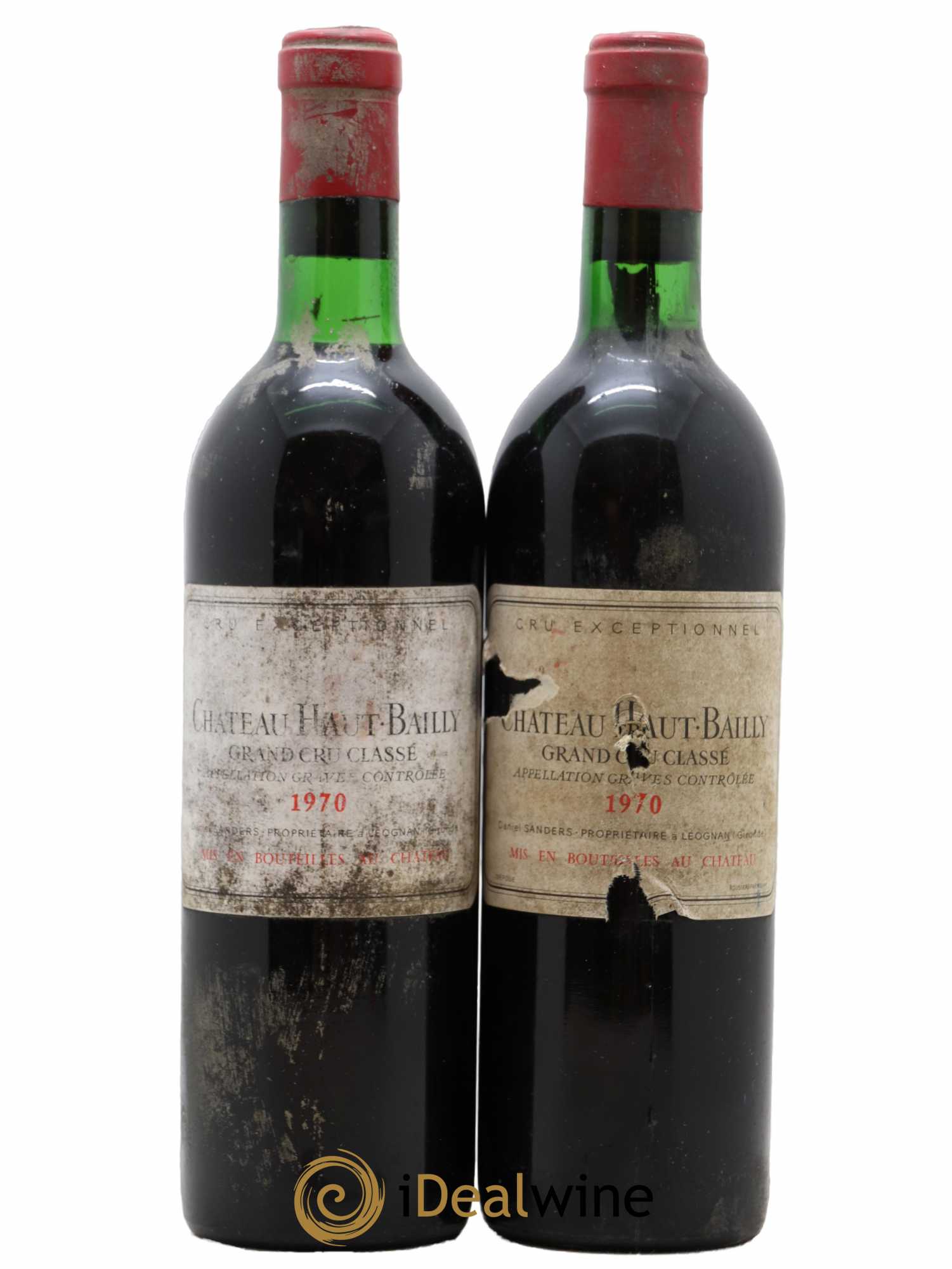 Château Haut-Bailly Cru Classé de Graves 1970 - Lot de 2 bouteilles - 0