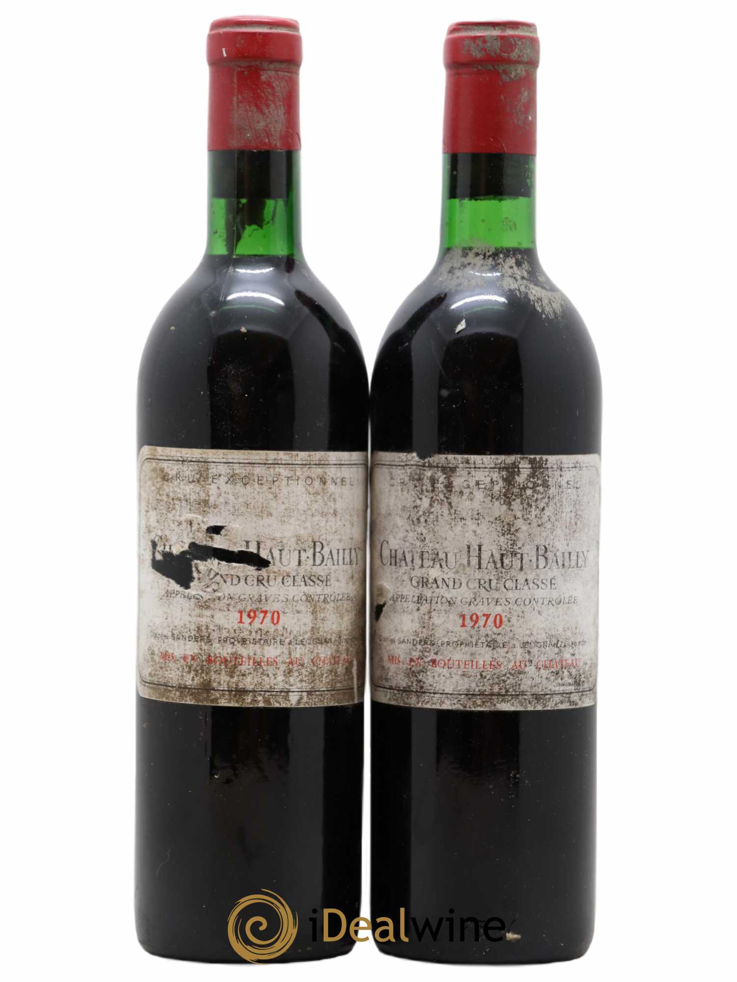 Château Haut-Bailly Cru Classé de Graves 1970 - Lot de 2 bouteilles - 0