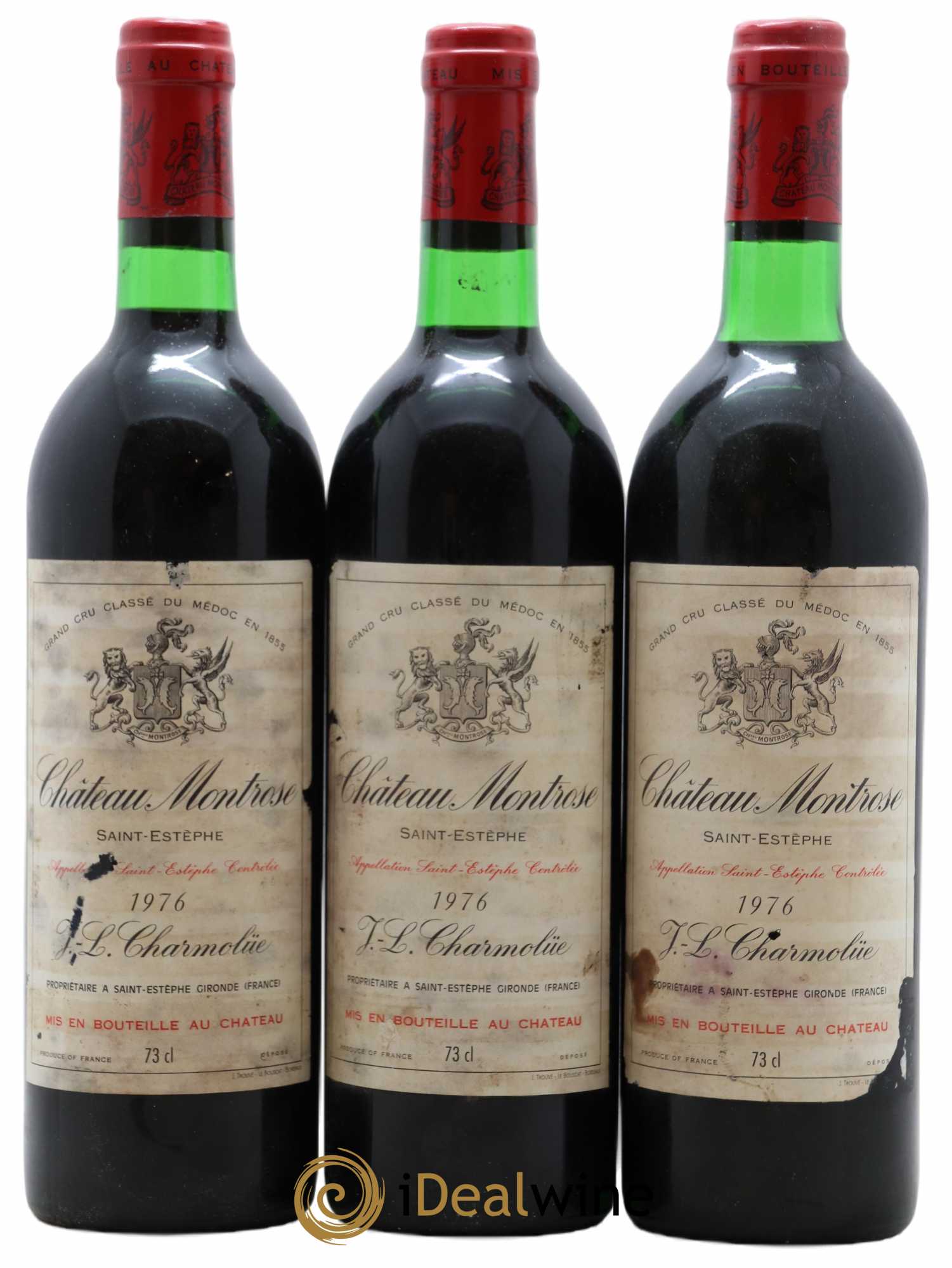 Château Montrose 2ème Grand Cru Classé 1976 - Lot de 3 bouteilles - 0