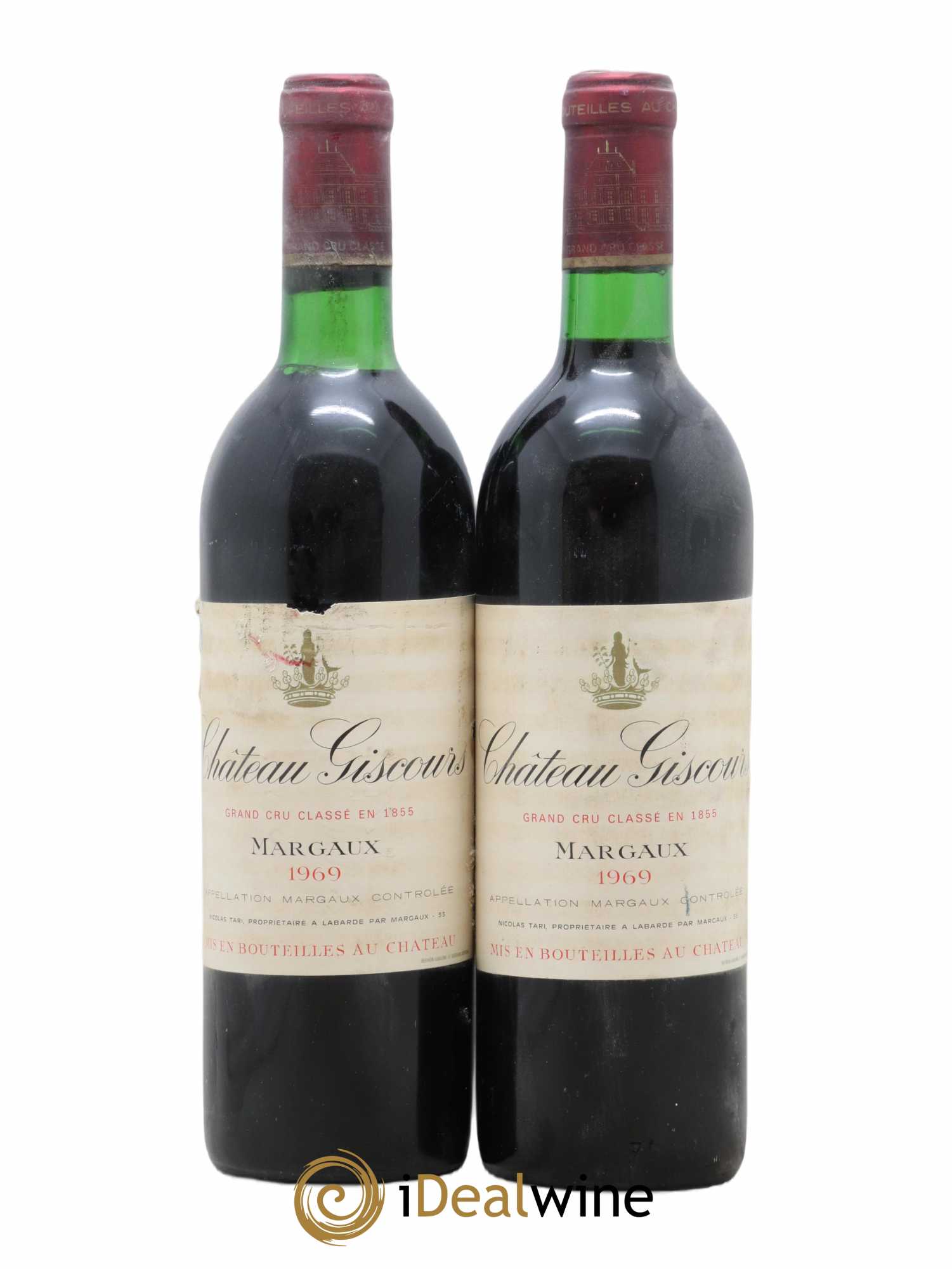 Château Giscours 3ème Grand Cru Classé 1969 - Lot de 2 bouteilles - 0