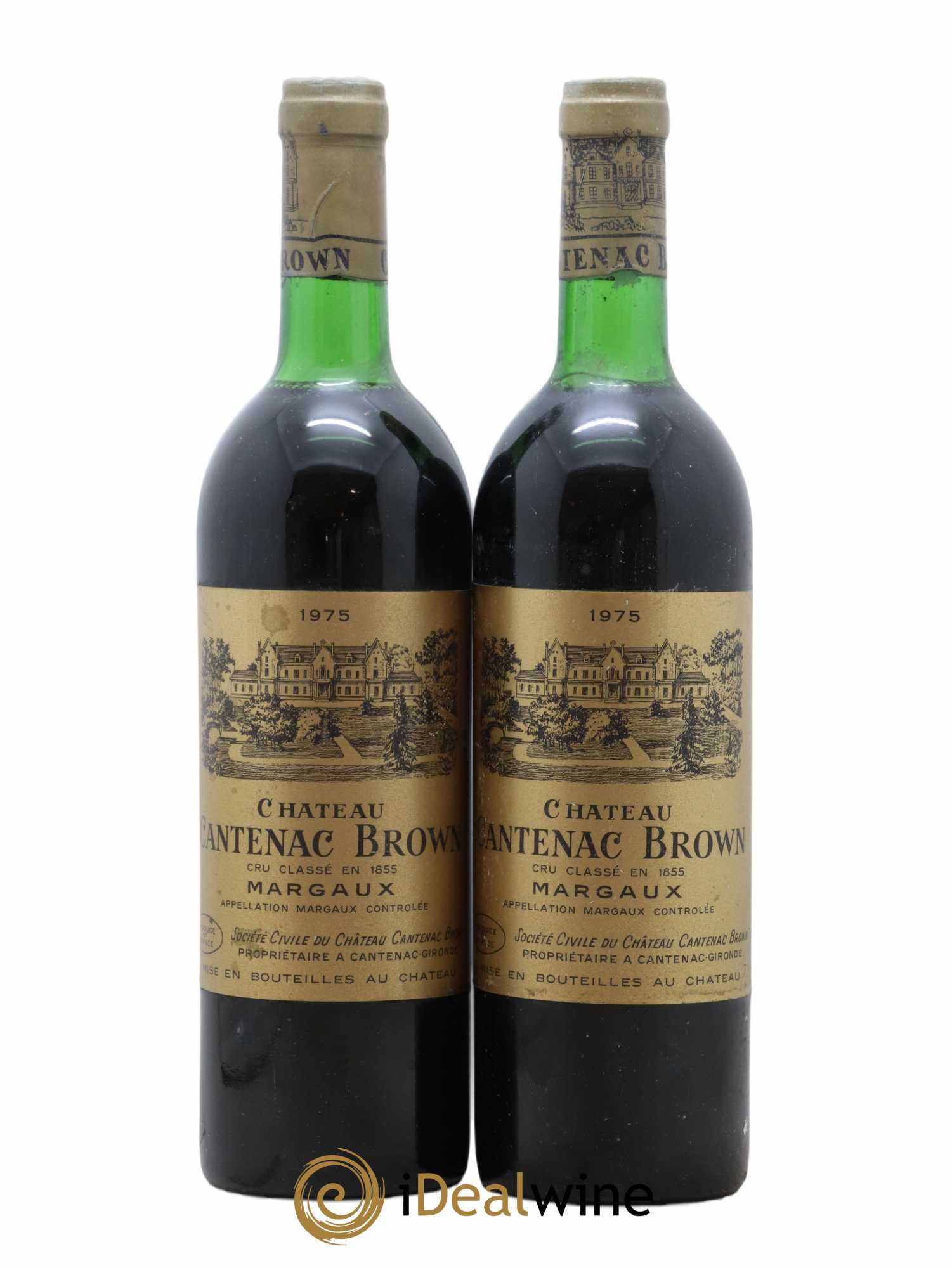 Château Cantenac Brown 3ème Grand Cru Classé 1975 - Lot de 2 bouteilles - 0