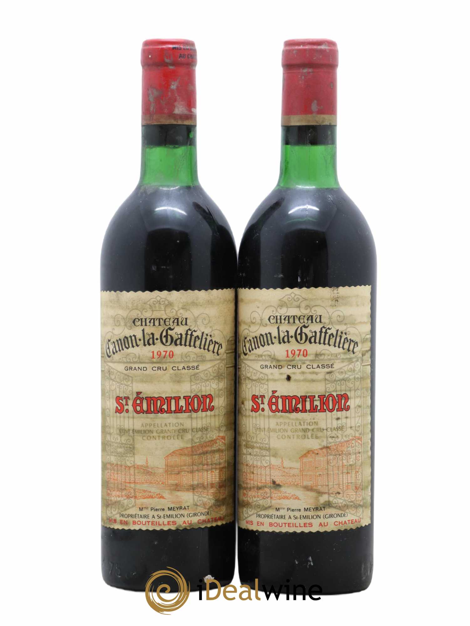 Château Canon la Gaffelière 1er Grand Cru Classé B 1970 - Lot de 2 bouteilles - 0