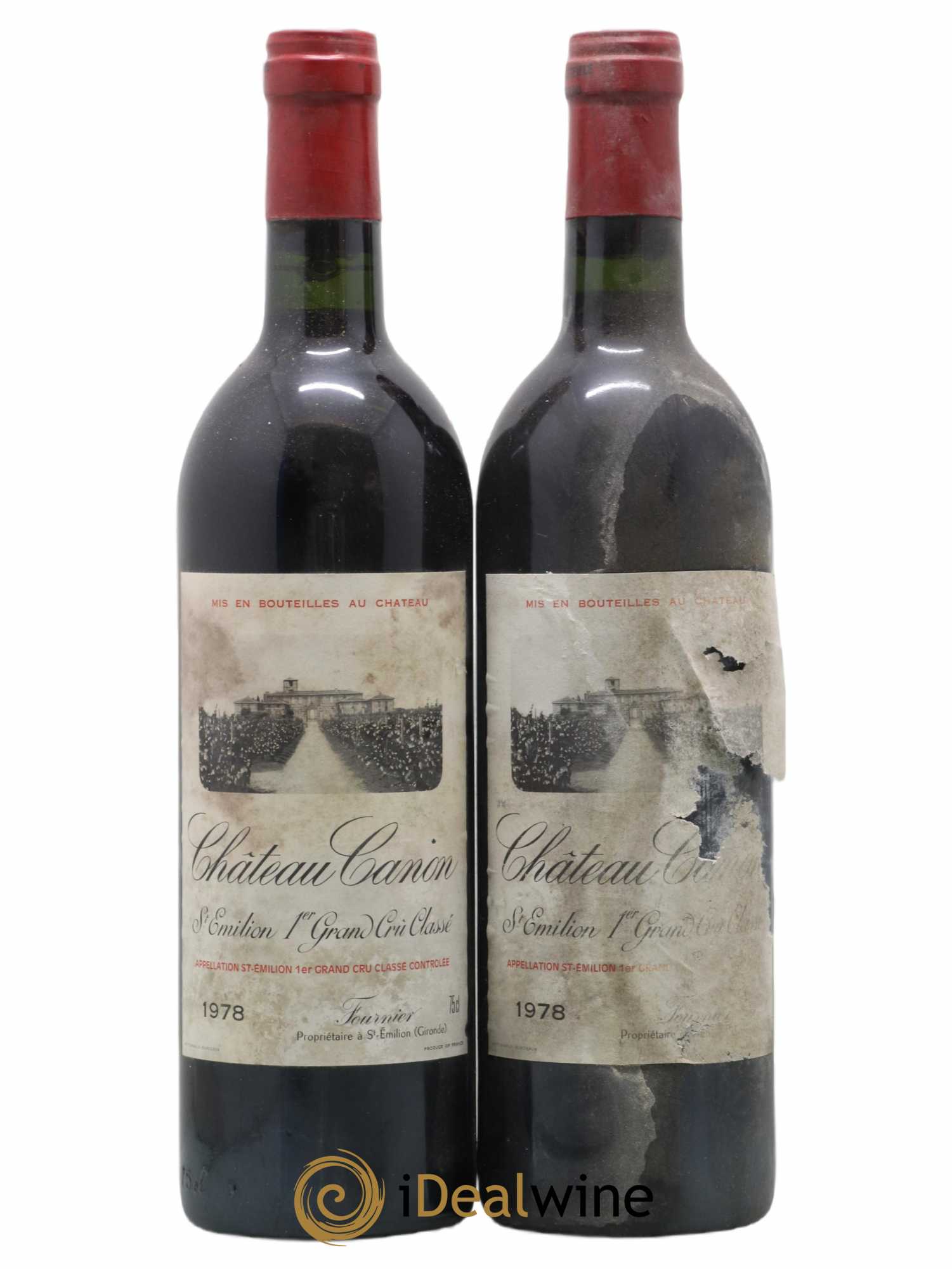 Château Canon 1er Grand Cru Classé B 1978 - Lot de 2 bouteilles - 0