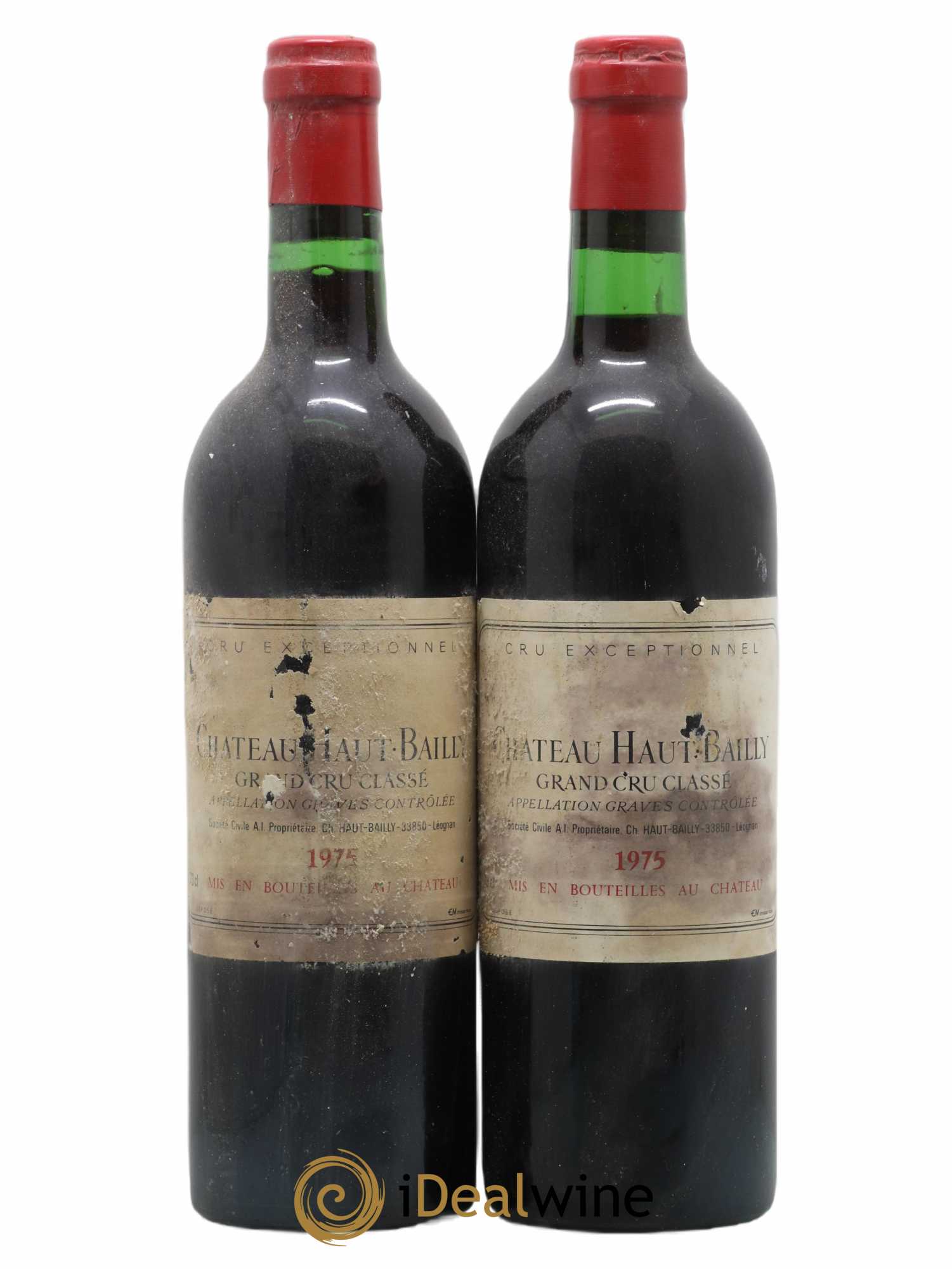 Château Haut-Bailly Cru Classé de Graves 1975 - Lot de 2 bouteilles - 0