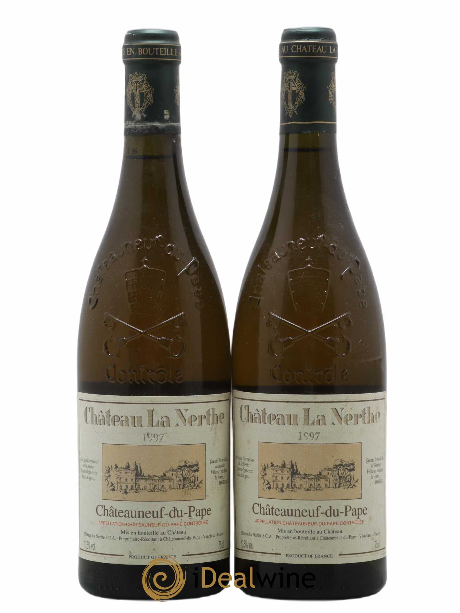 Châteauneuf-du-Pape Château la Nerthe Famille Richard 1997 - Lot de 2 bouteilles - 0