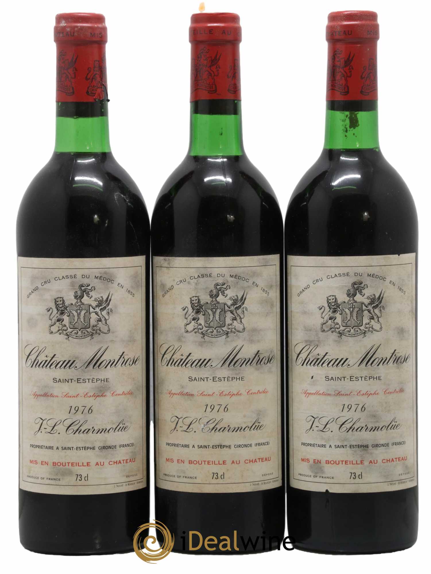 Château Montrose 2ème Grand Cru Classé 1976 - Lot de 3 bouteilles - 0