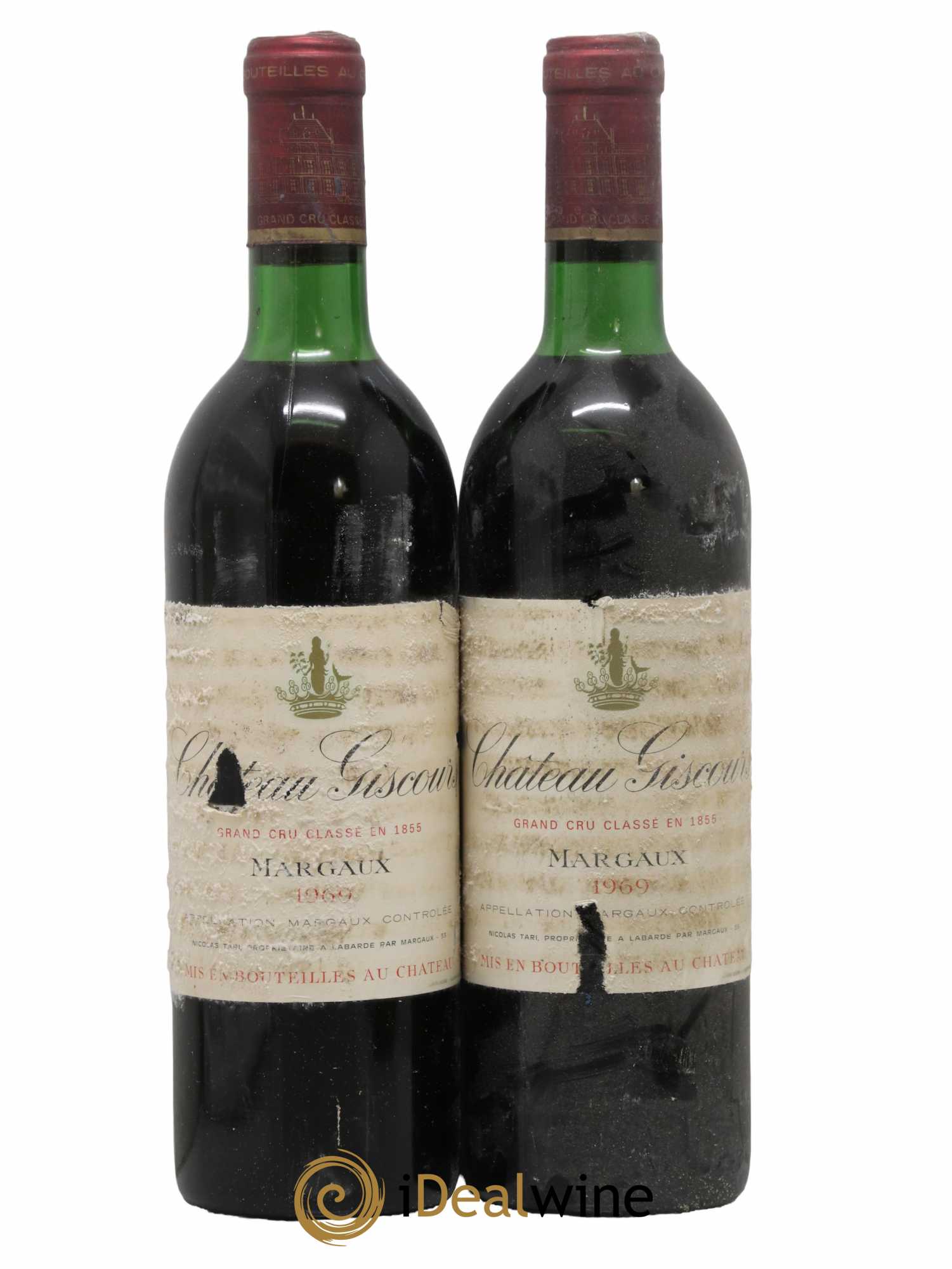 Château Giscours 3ème Grand Cru Classé 1969 - Lot de 2 bouteilles - 0