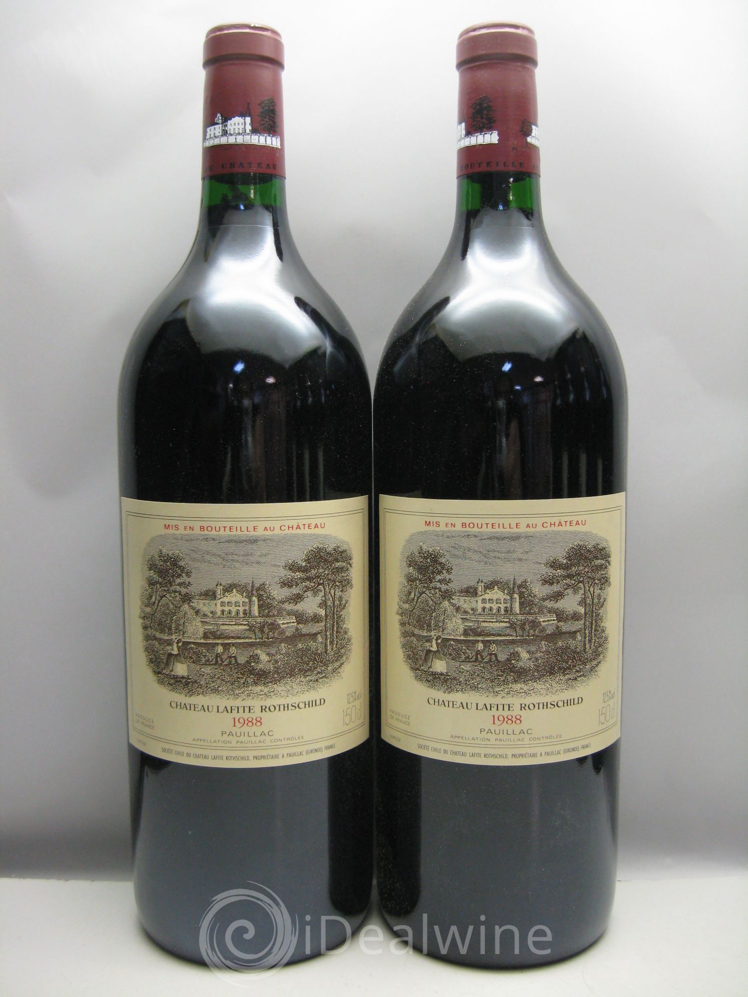 Château Lafite Rothschild 1er Grand Cru Classé CBO sans couvercle 1988 - Lot de 6 magnums - 0