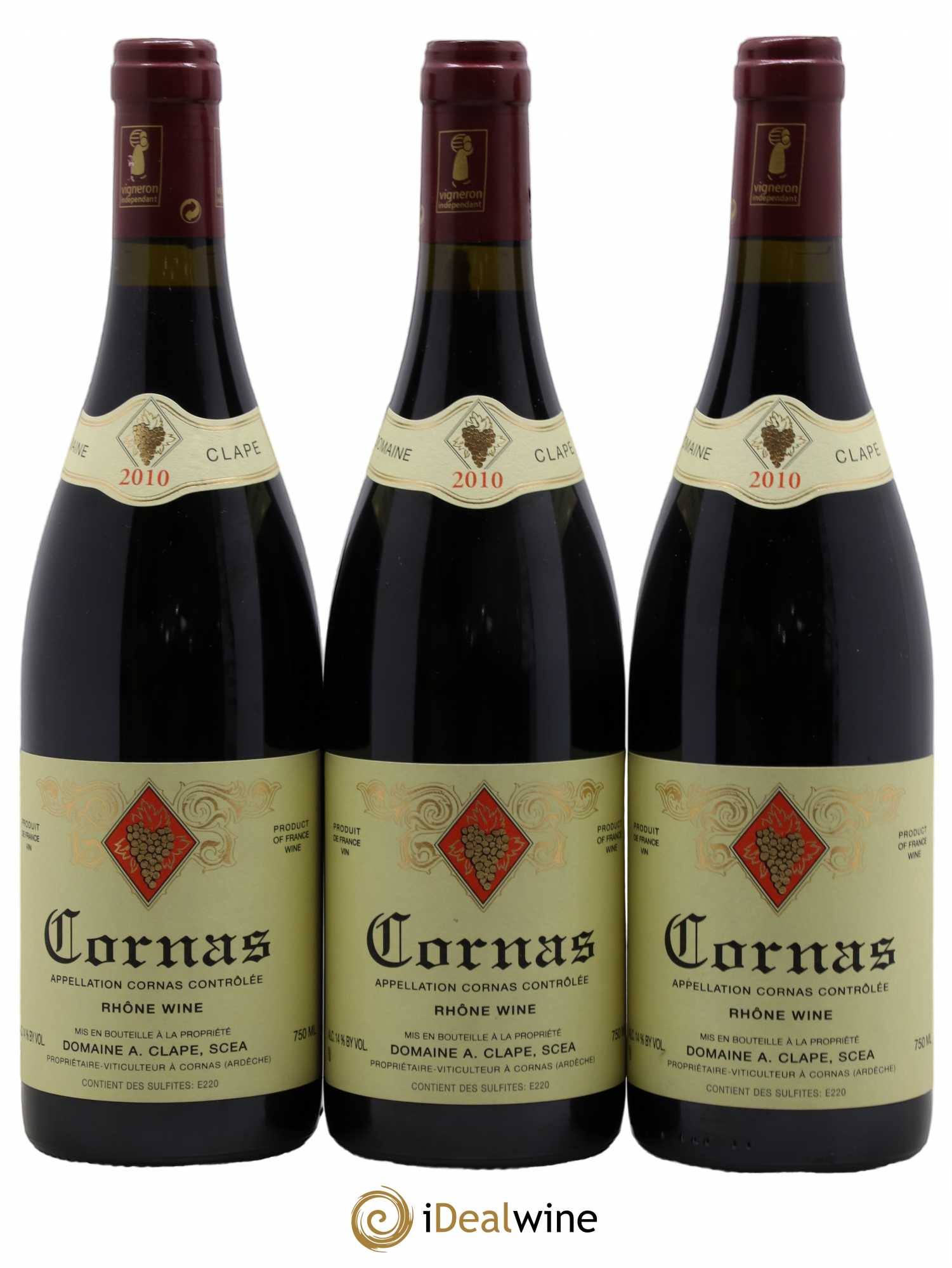 Cornas Auguste Clape 2010 - Lot de 3 bouteilles - 0