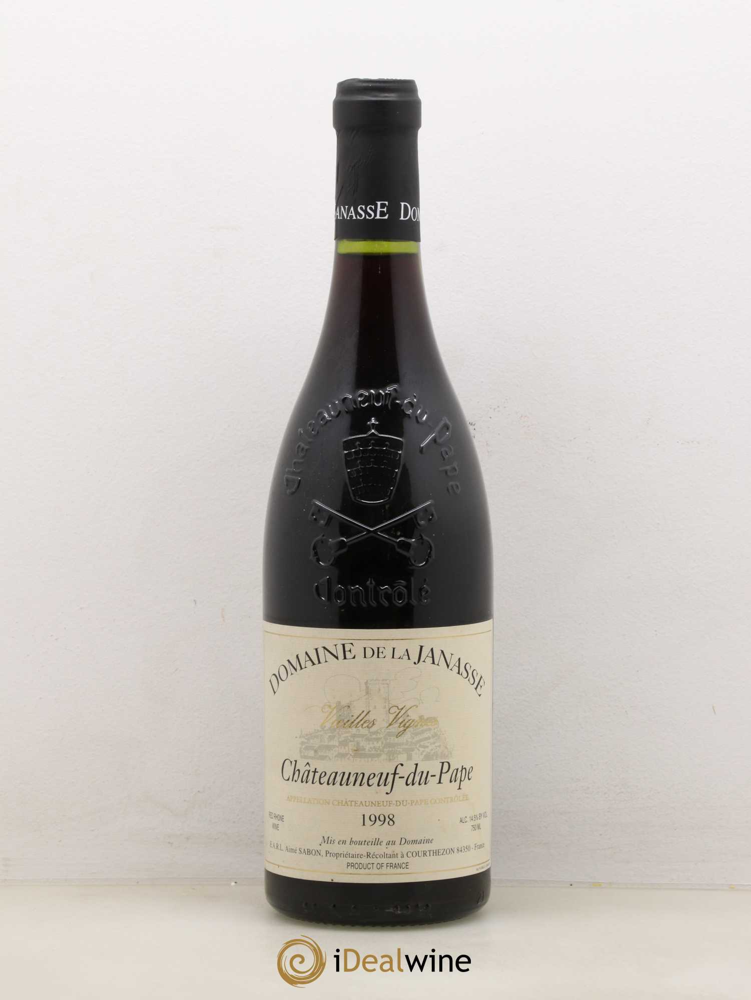Châteauneuf-du-Pape Cuvée Vieilles Vignes La Janasse (Domaine de) 1998 - Lot de 1 bouteille - 0