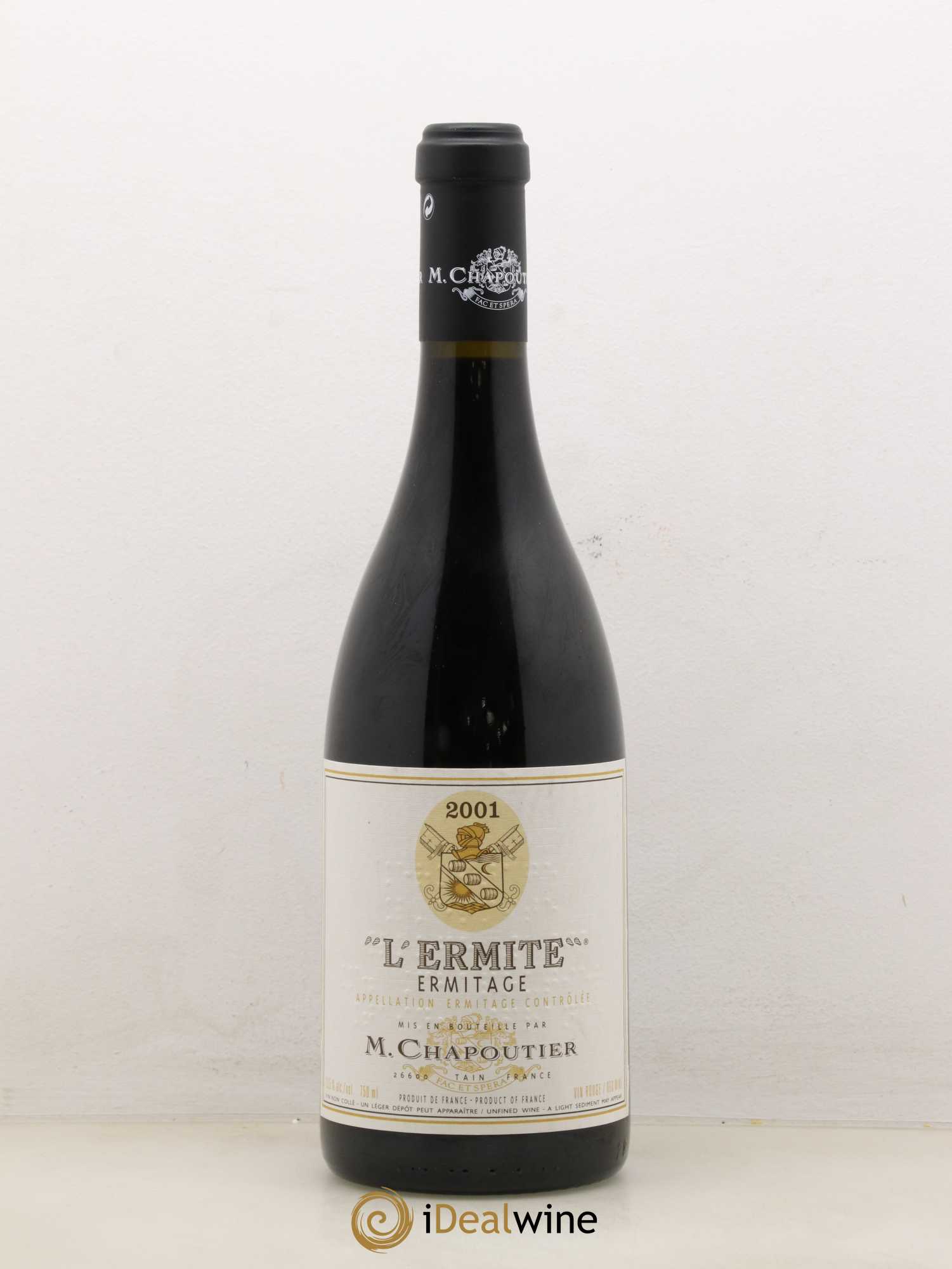 Hermitage Ermitage l'Ermite Chapoutier 2001 - Lot de 1 bouteille - 0