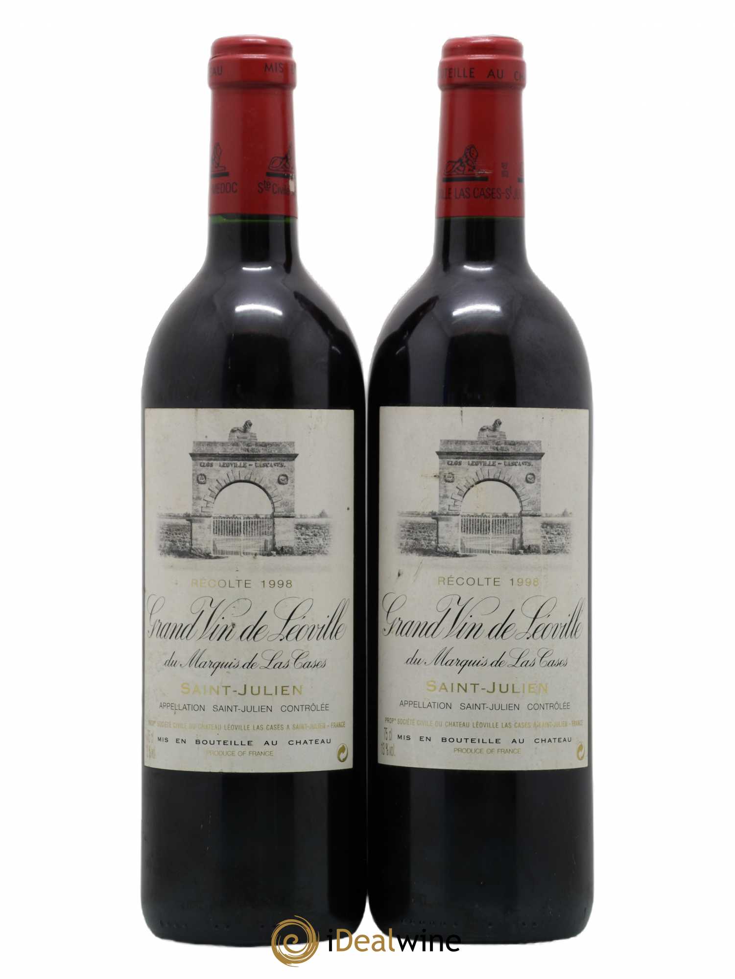 Château Léoville Las Cases 2ème Grand Cru Classé 1998 - Lot de 2 bouteilles - 0