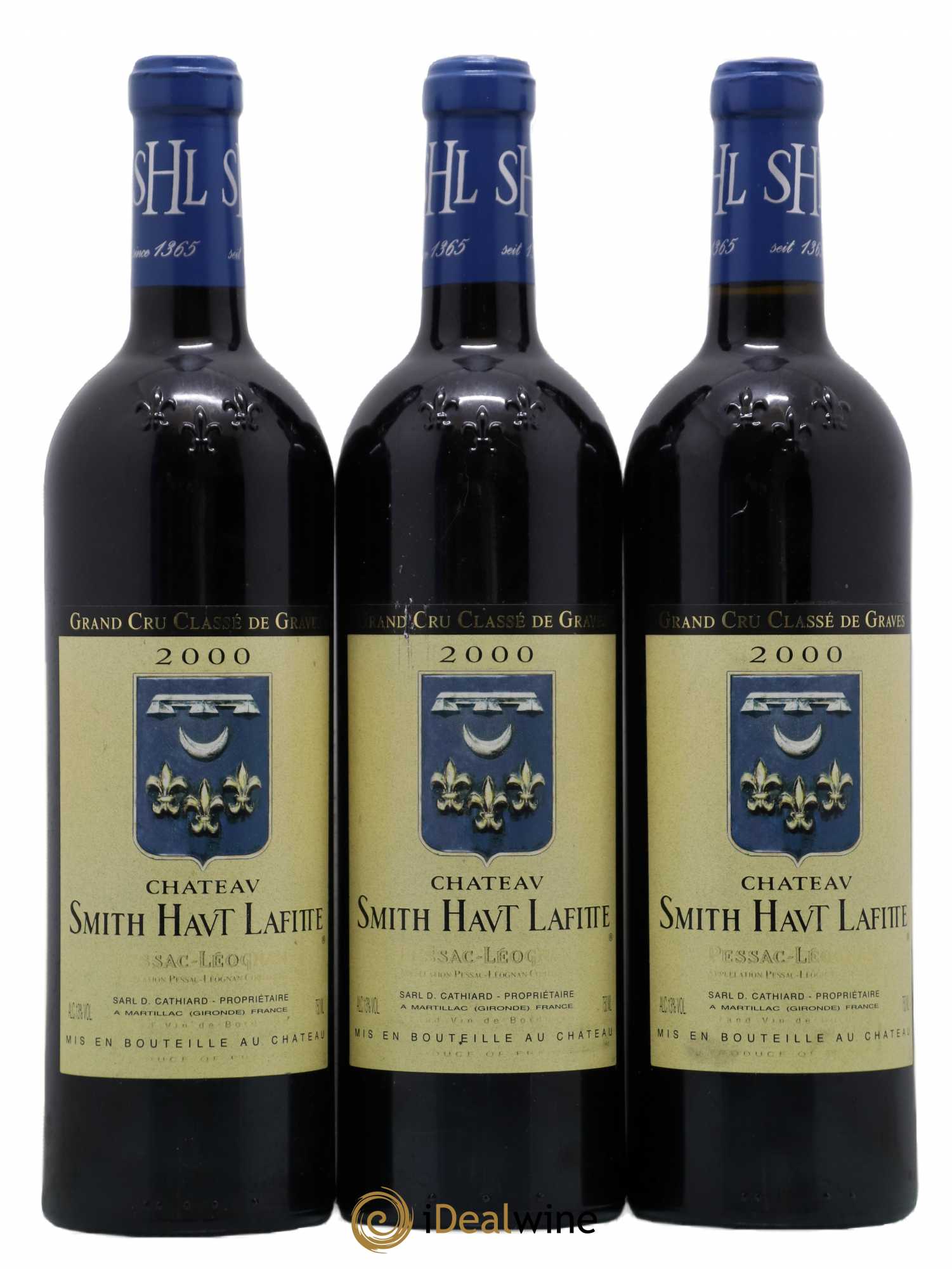Château Smith Haut Lafitte Cru Classé de Graves 2000 - Lot de 3 bouteilles - 0