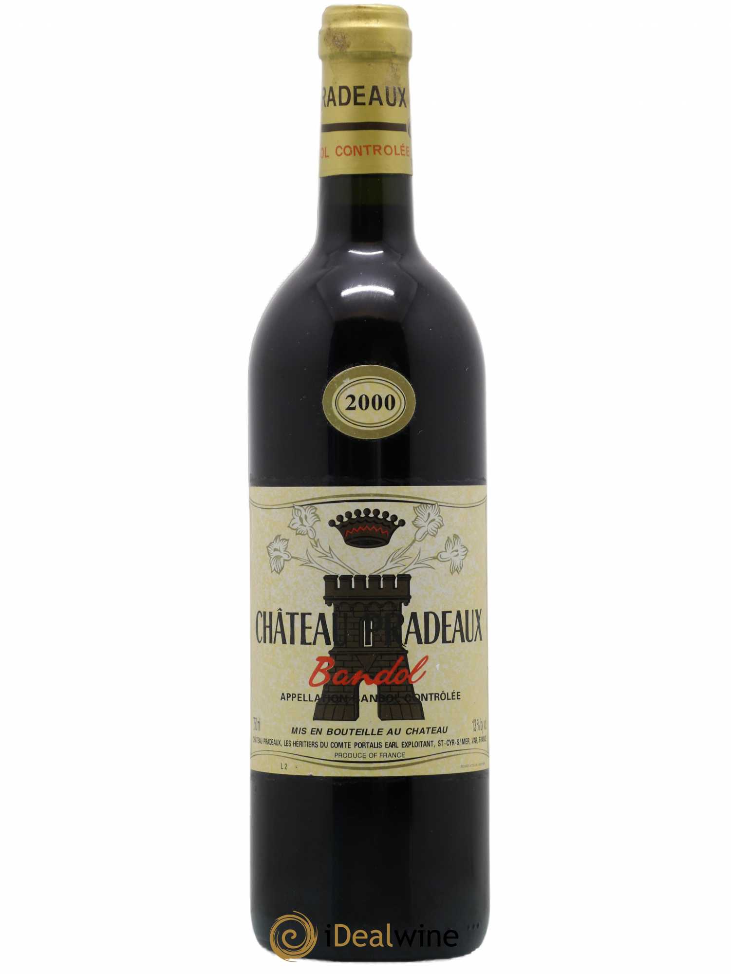 Bandol Château Pradeaux Famille Portalis 2000 - Lot de 1 bouteille - 0