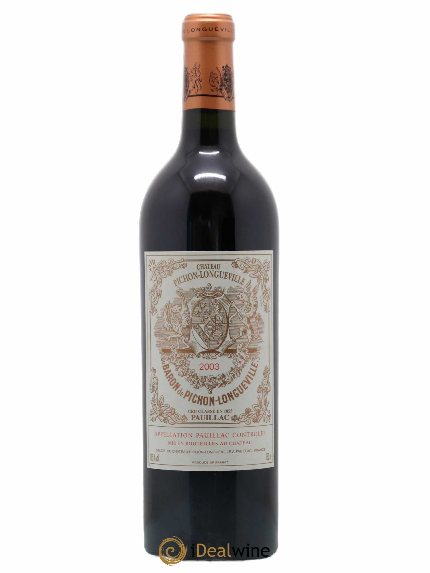 Pichon Longueville Baron 2ème Grand Cru Classé 2003 - Lot de 1 bouteille - 0