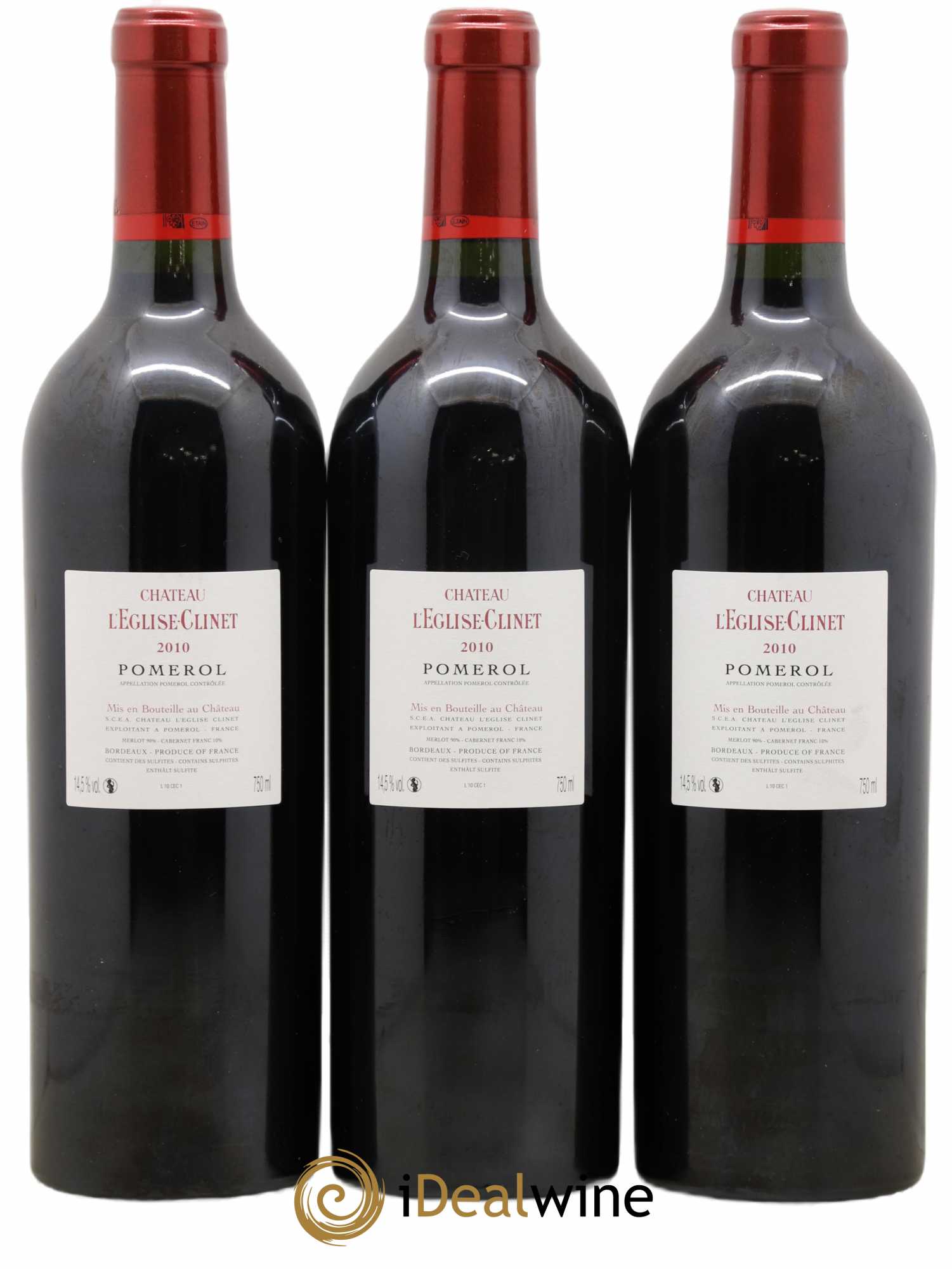 Château l' Église Clinet 2010 - Lot de 3 bouteilles - 1