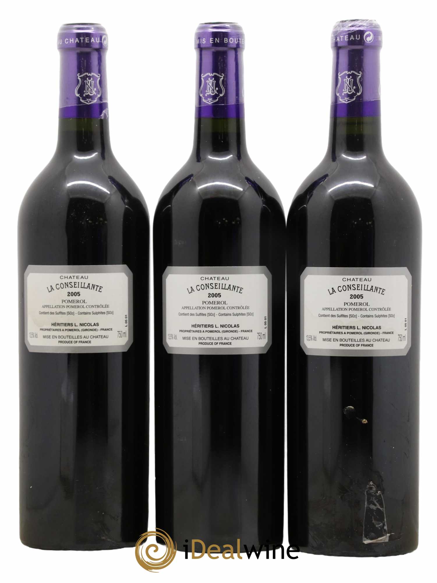 Château la Conseillante 2005 - Lot de 3 bouteilles - 1