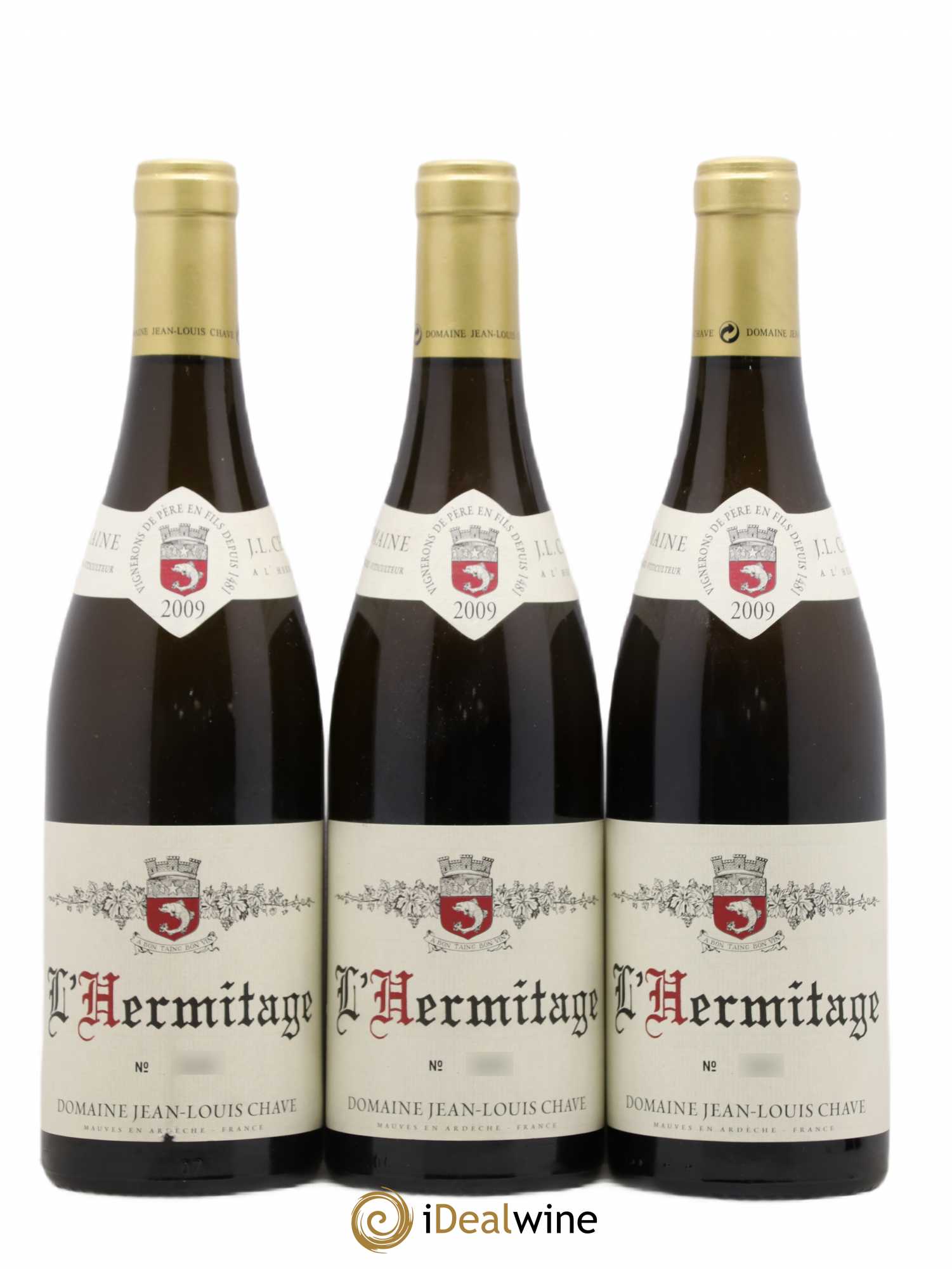Hermitage Jean-Louis Chave 2009 - Lot de 3 bouteilles - 0