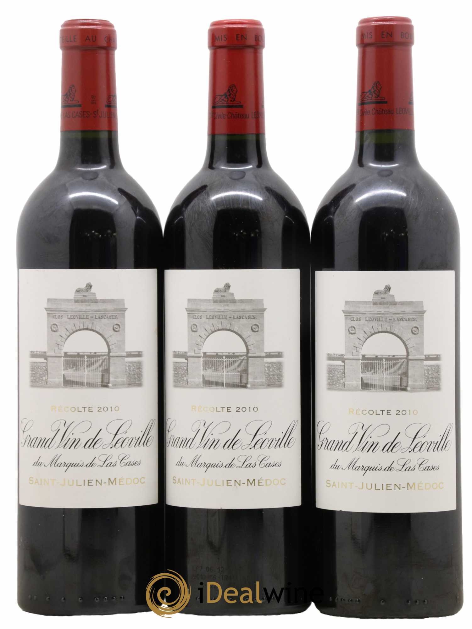 Château Léoville Las Cases 2ème Grand Cru Classé 2010 - Lot de 3 bouteilles - 0