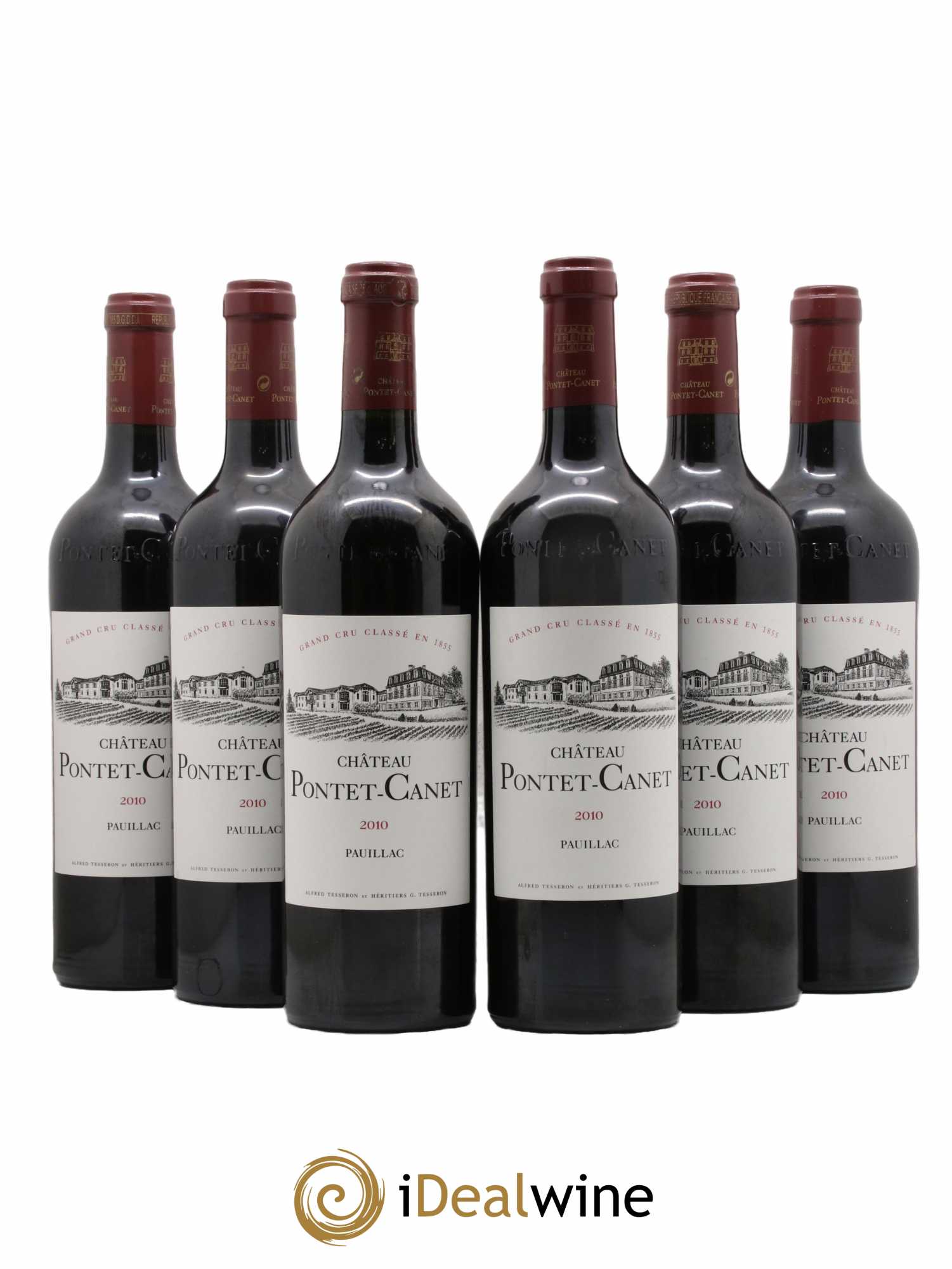 Château Pontet Canet 5ème Grand Cru Classé 2010 - Lot de 6 bouteilles - 0