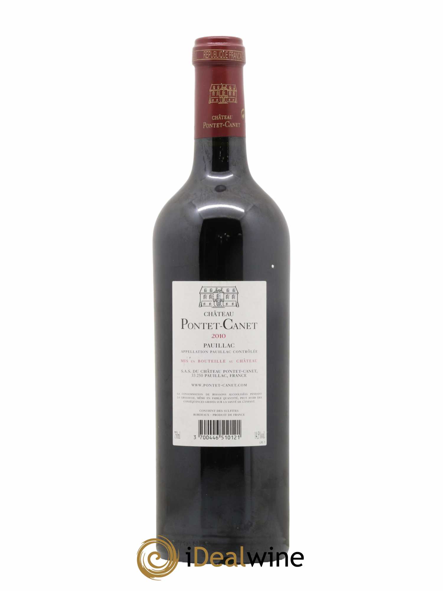 Château Pontet Canet 5ème Grand Cru Classé 2010 - Lot of 1 bottle - 1