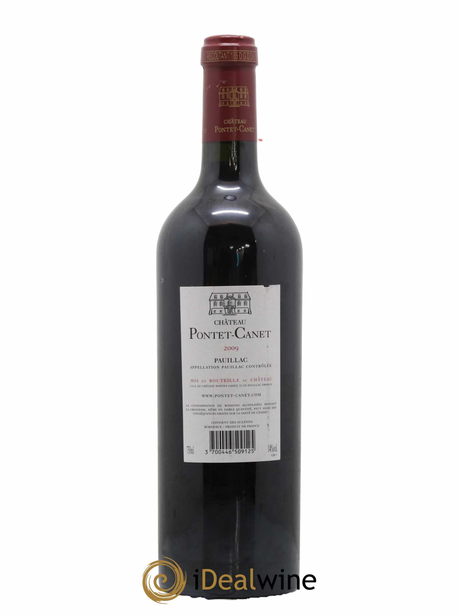 Château Pontet Canet 5ème Grand Cru Classé 2009 - Lot de 1 bouteille - 1