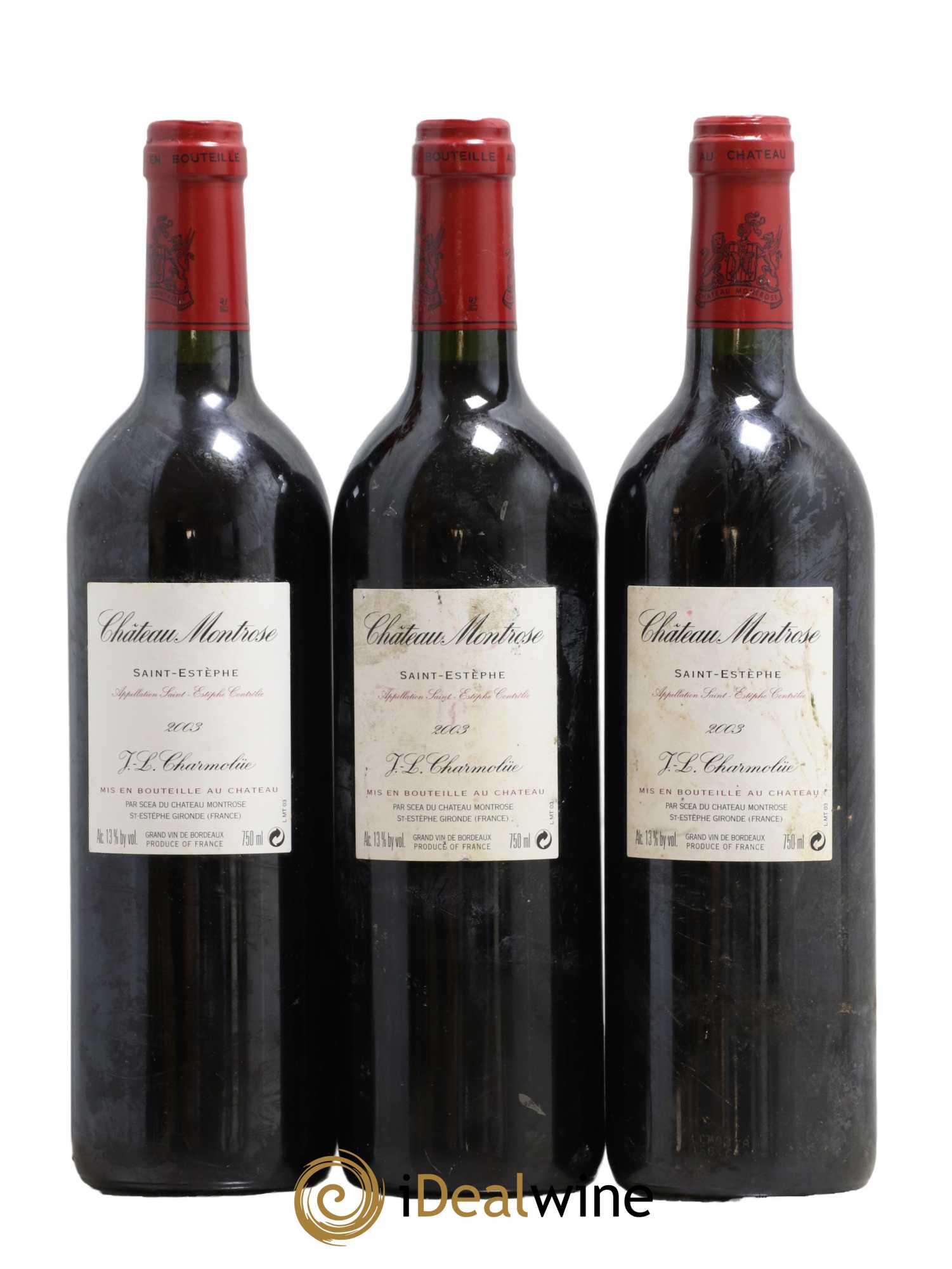 Château Montrose 2ème Grand Cru Classé 2003 - Lot de 3 bouteilles - 1