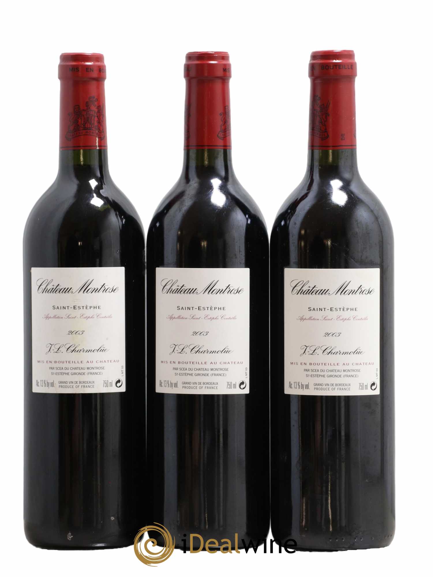 Château Montrose 2ème Grand Cru Classé 2003 - Lot de 3 bouteilles - 1