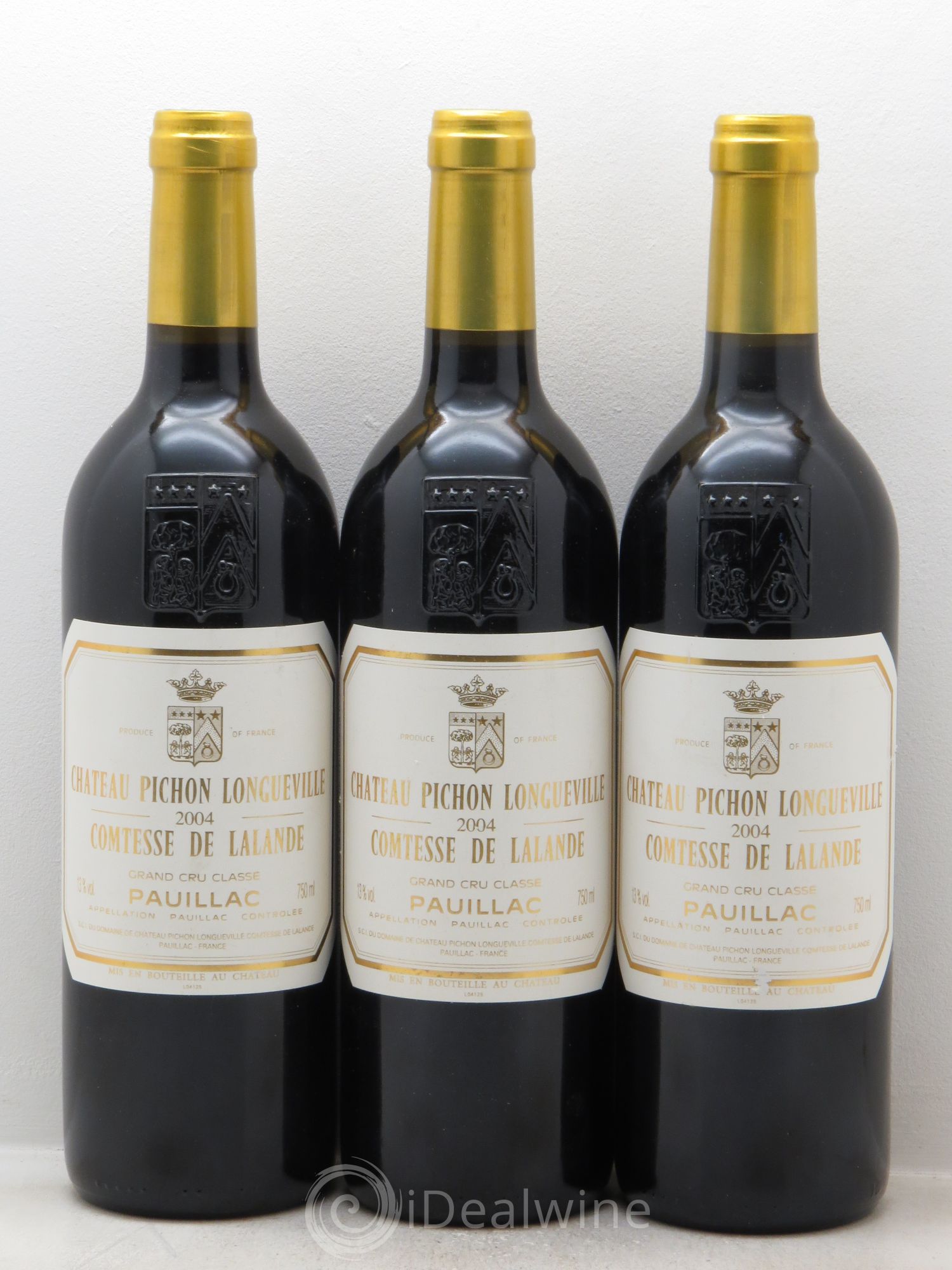 Pichon Longueville Baron 2ème Grand Cru Classé 2004 - Lot de 3 bouteilles - 0