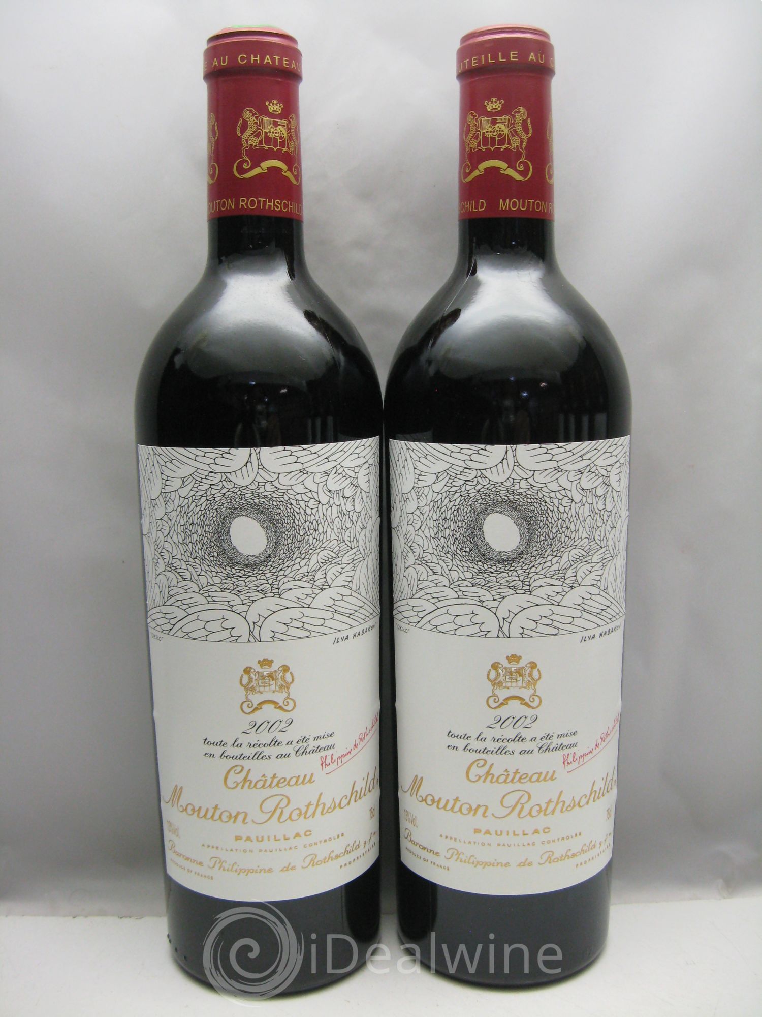 Château Mouton Rothschild 1er Grand Cru Classé 2002 - Lot de 6 bouteilles - 0