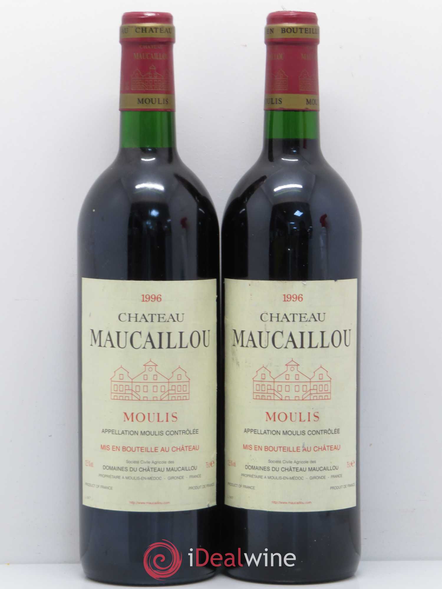 Château Maucaillou 1996 - Lot de 2 bouteilles - 0