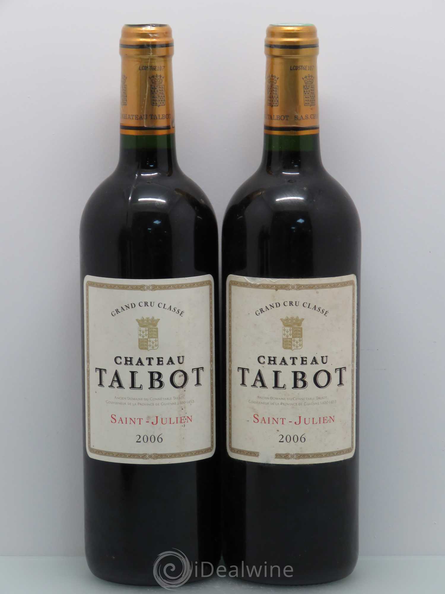 Château Talbot 4ème Grand Cru Classé 2006 - Lot de 4 bouteilles - 1