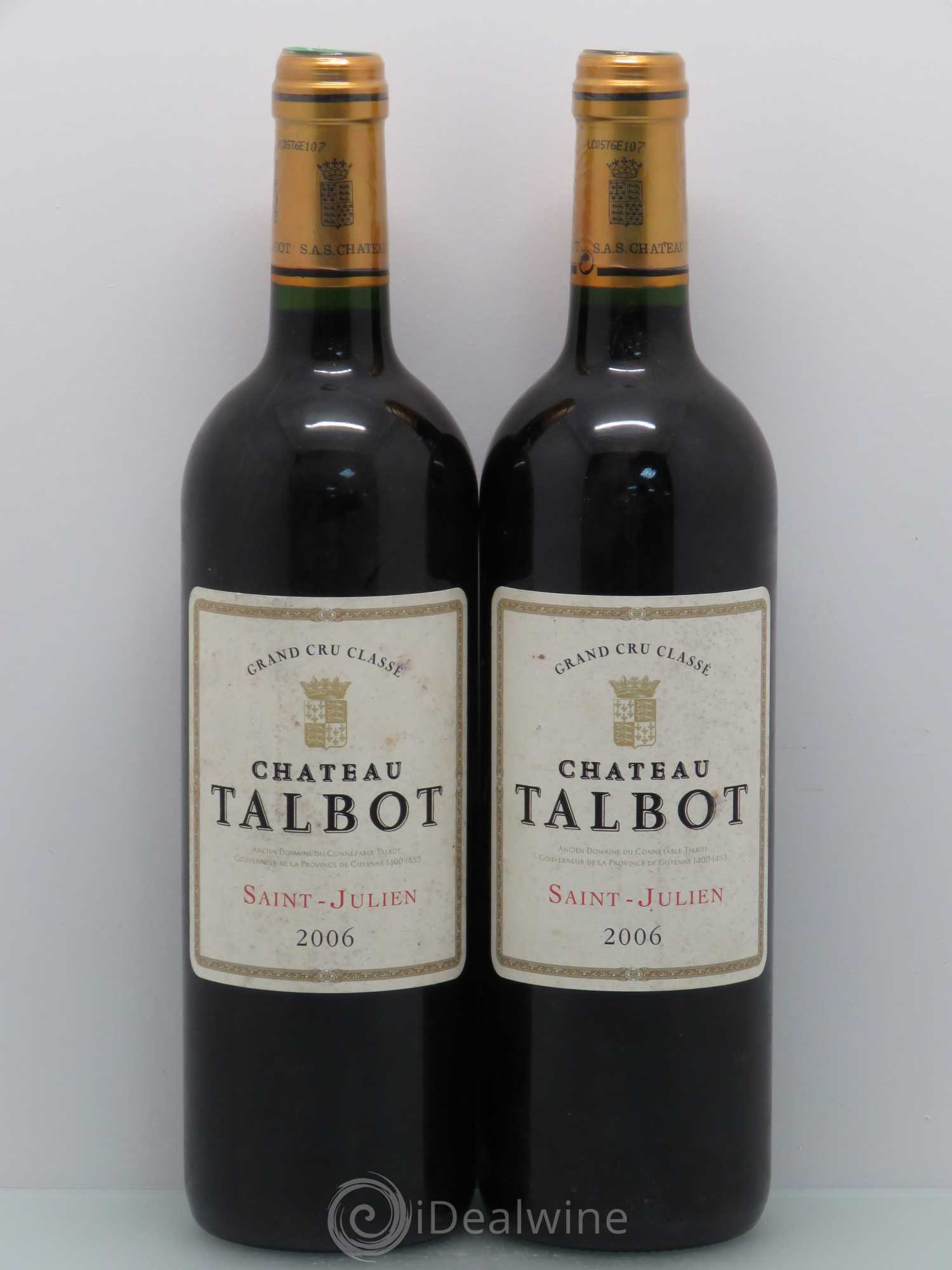 Château Talbot 4ème Grand Cru Classé 2006 - Lot de 4 bouteilles - 2