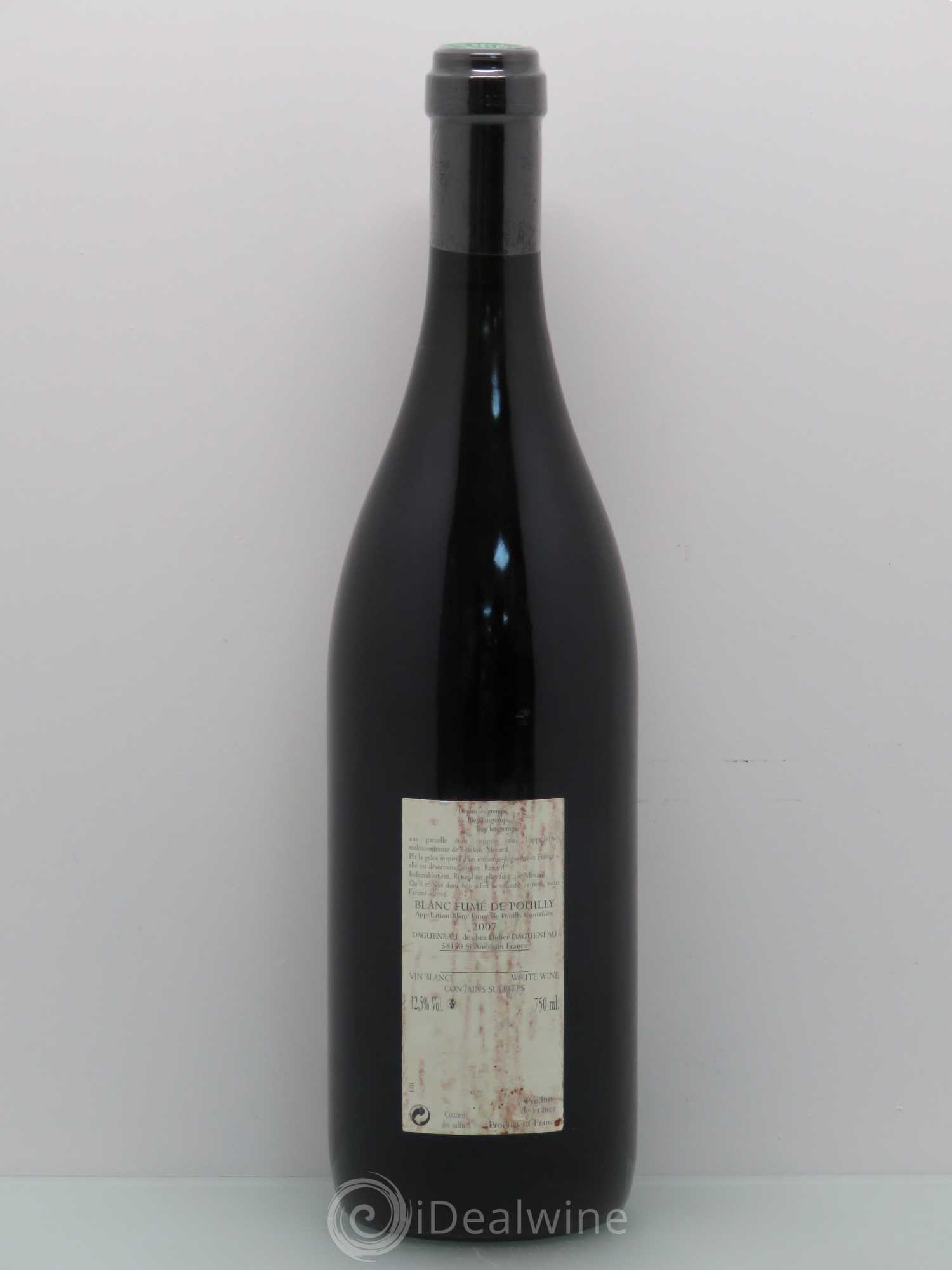 Vin de France (anciennement Pouilly-Fumé) Buisson Renard Dagueneau (Domaine Didier - Louis-Benjamin) 2007 - Lot de 1 bouteille - 1